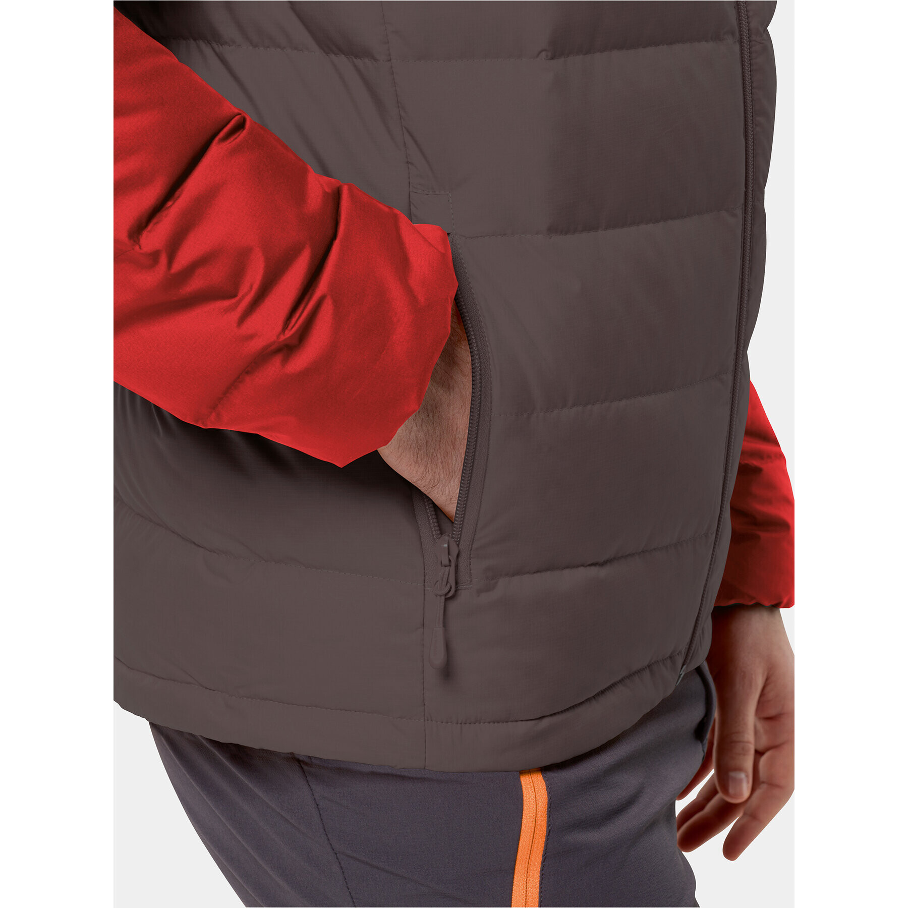 Jack Wolfskin Vatovaná bunda Ather Down Hoody 1207671 Červená Regular Fit - Pepit.cz