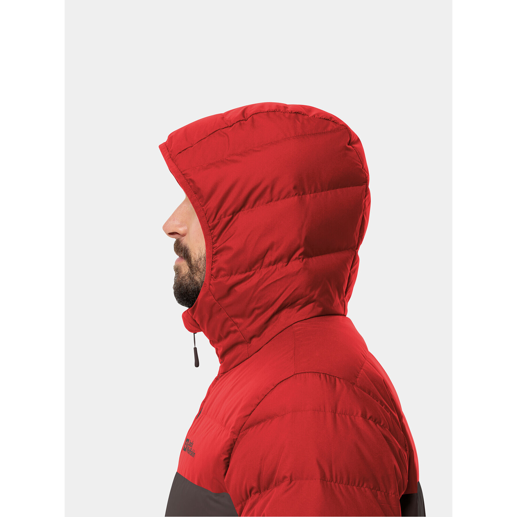 Jack Wolfskin Vatovaná bunda Ather Down Hoody 1207671 Červená Regular Fit - Pepit.cz