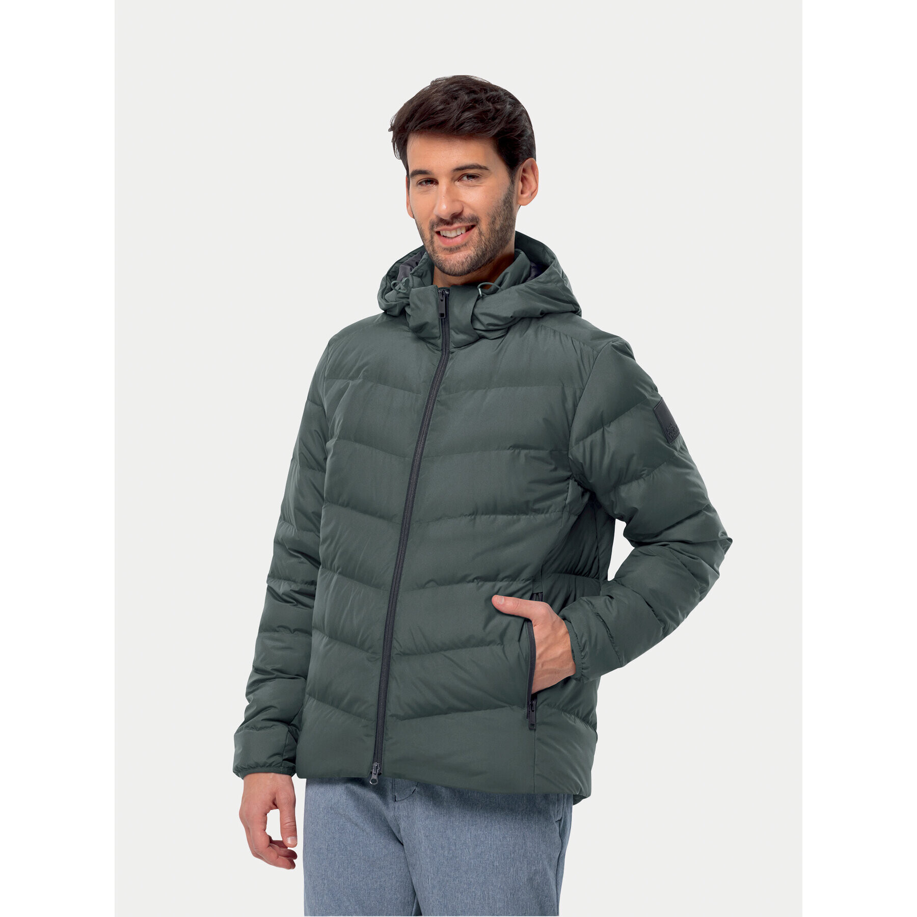 Jack Wolfskin Vatovaná bunda Colonius Jkt 1207431 Zelená Regular Fit - Pepit.cz