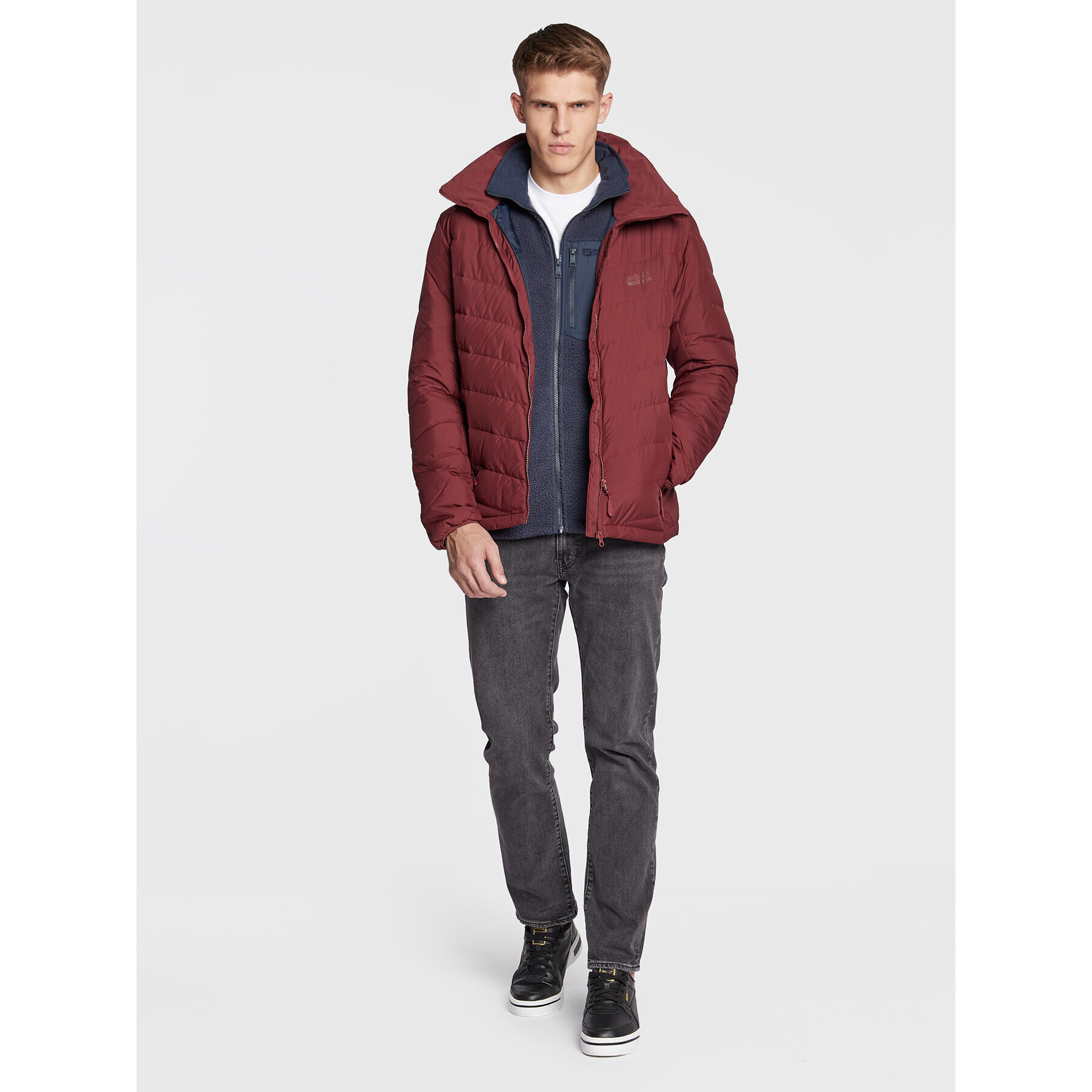 Jack Wolfskin Vatovaná bunda Fairmont 1203591 Bordó Regular Fit - Pepit.cz