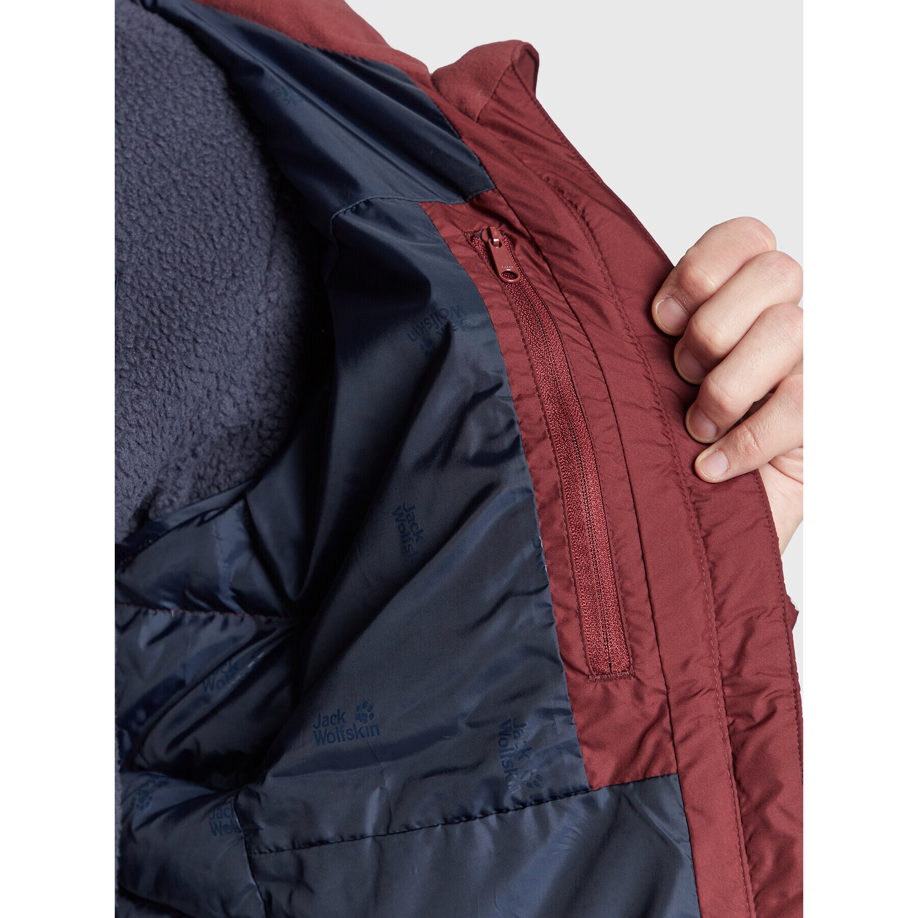 Jack Wolfskin Vatovaná bunda Fairmont 1203591 Bordó Regular Fit - Pepit.cz