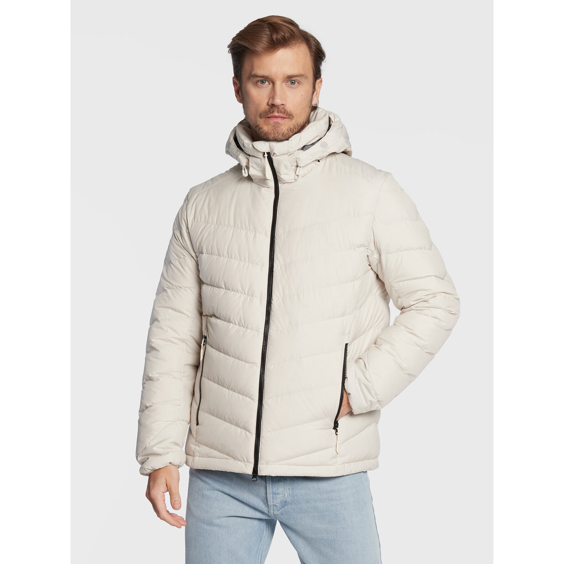 Jack Wolfskin Vatovaná bunda Fairmont 1203591 Écru Regular Fit - Pepit.cz