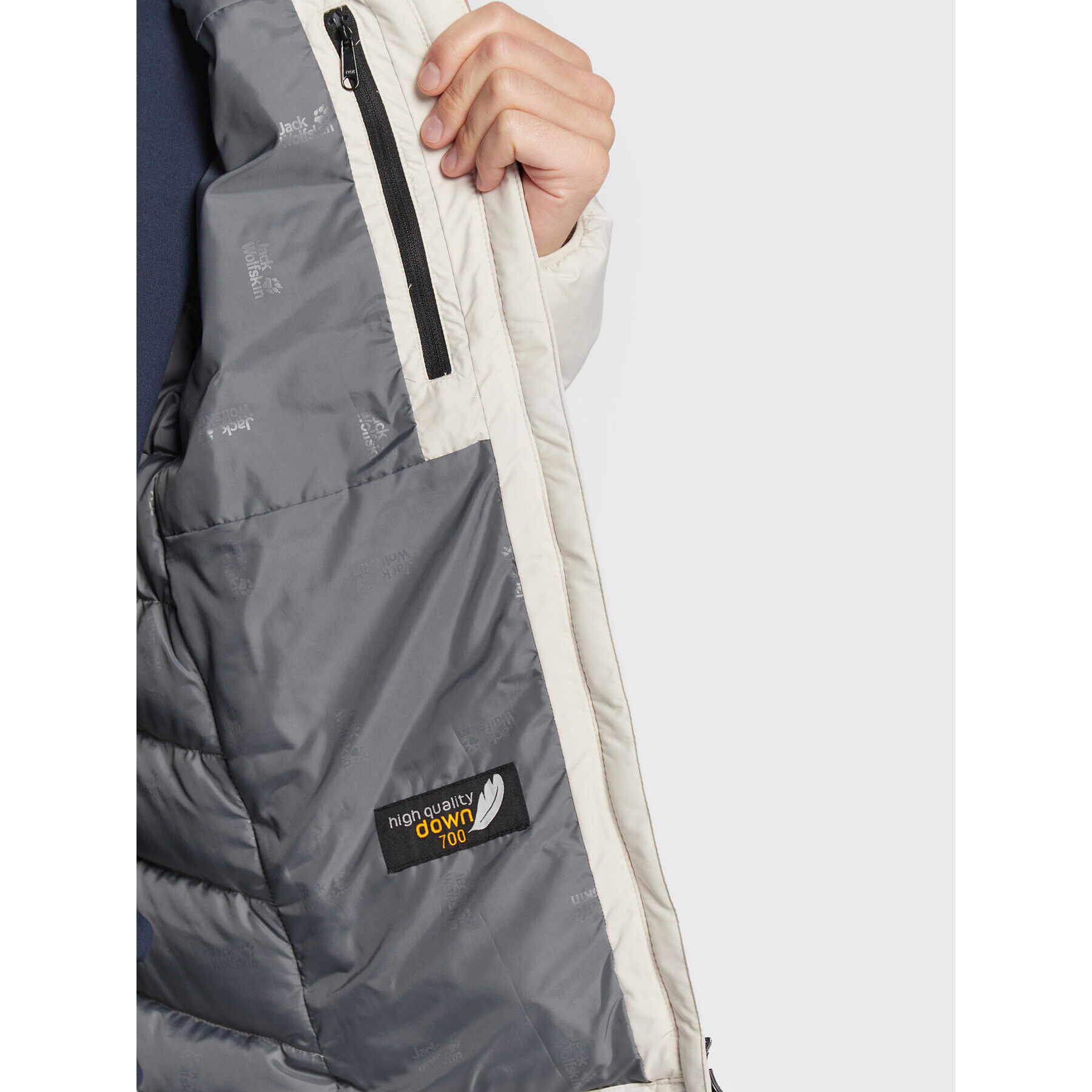 Jack Wolfskin Vatovaná bunda Fairmont 1203591 Écru Regular Fit - Pepit.cz