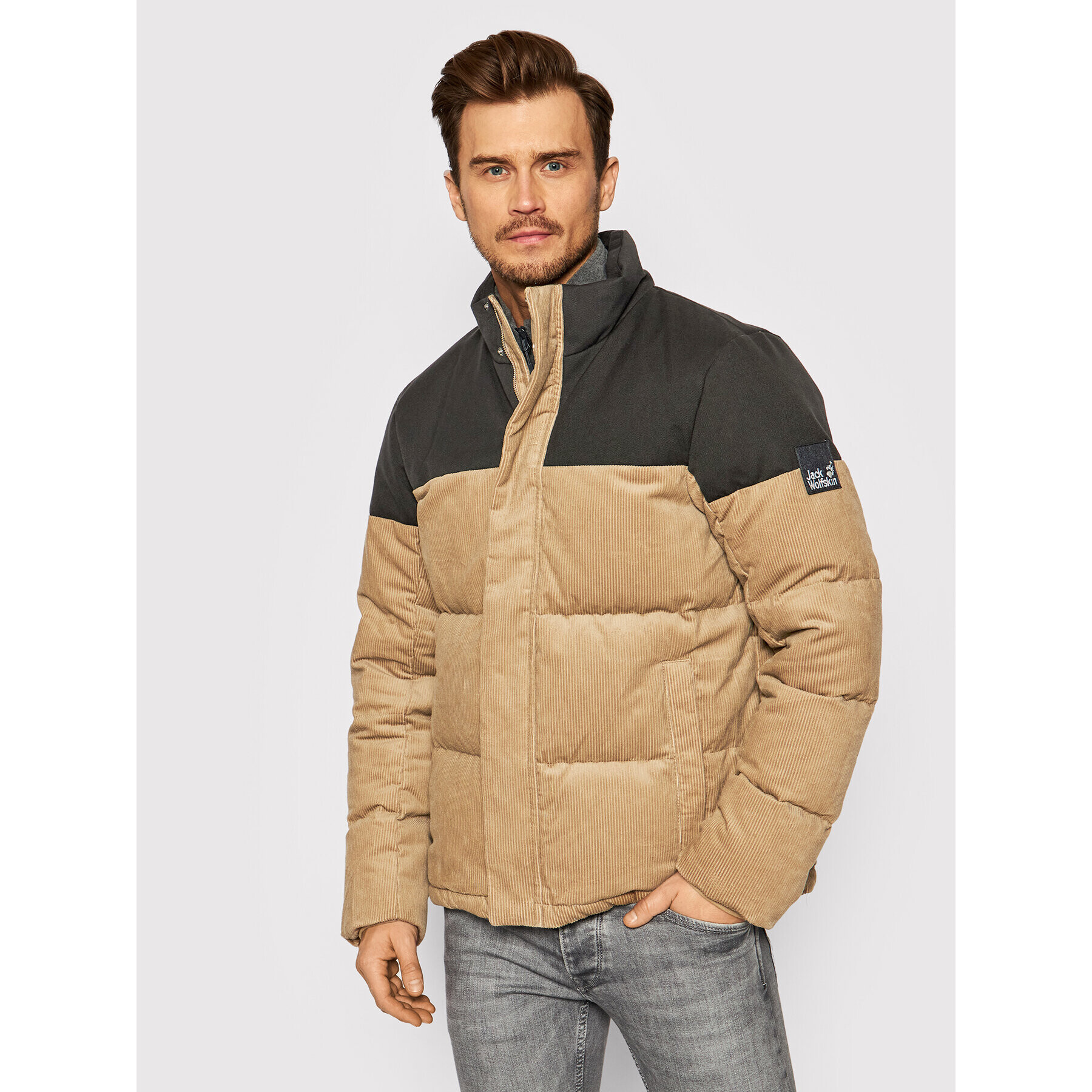 Jack Wolfskin Vatovaná bunda Nature 1206331 Béžová Regular Fit - Pepit.cz