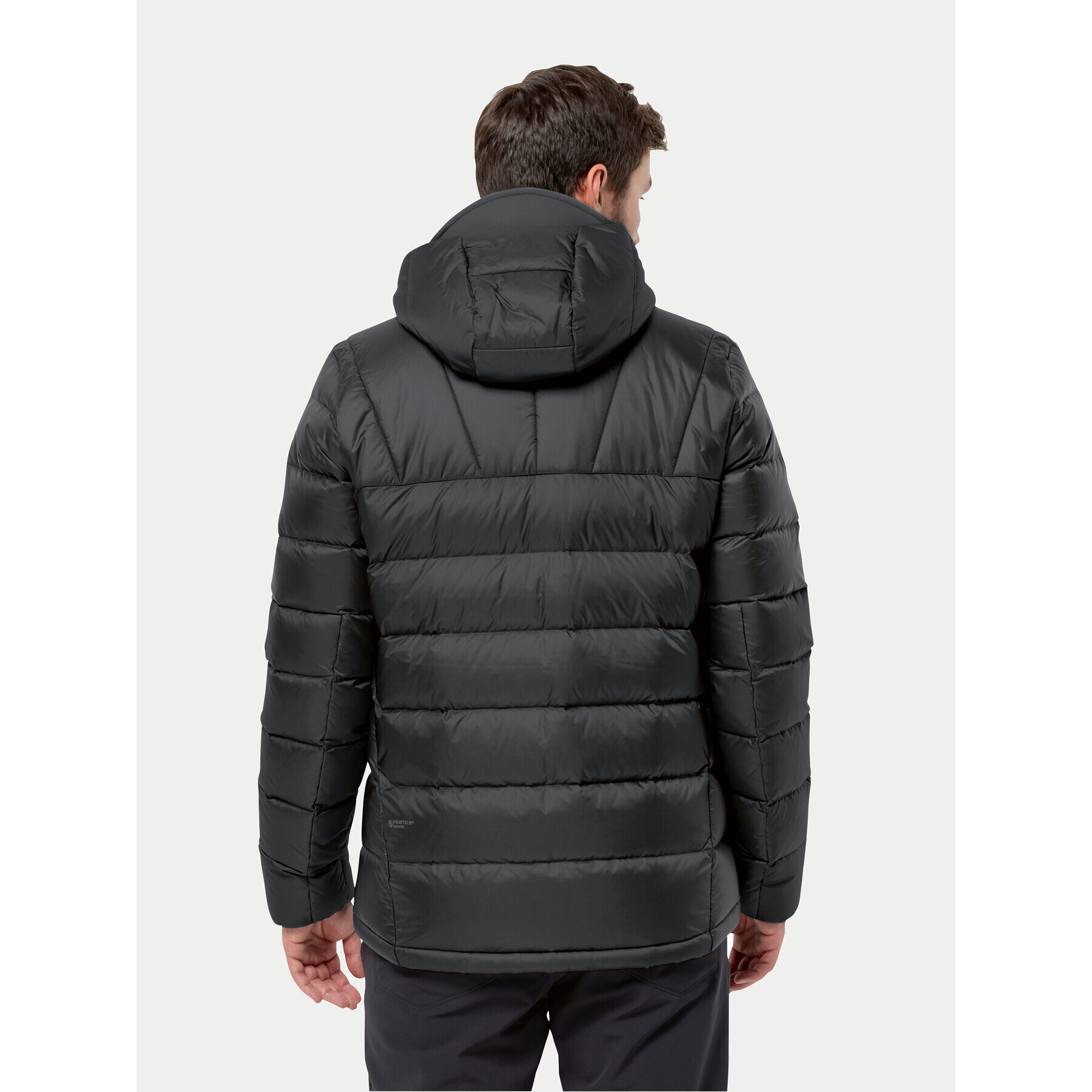 Jack Wolfskin Vatovaná bunda Nebelhorn Down Hoody 1207141 Černá Regular Fit - Pepit.cz