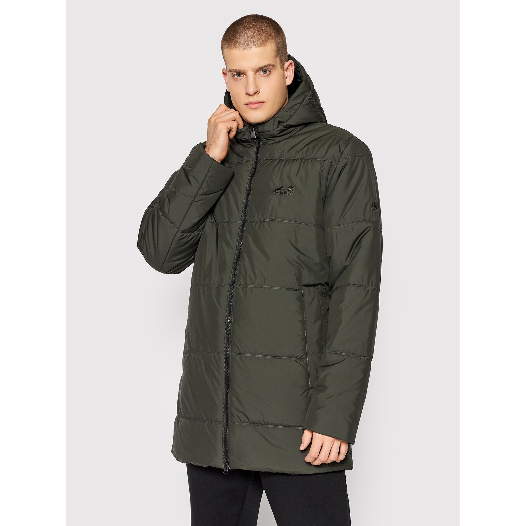 Jack Wolfskin Vatovaná bunda North York 1206381 Zelená Regular Fit - Pepit.cz