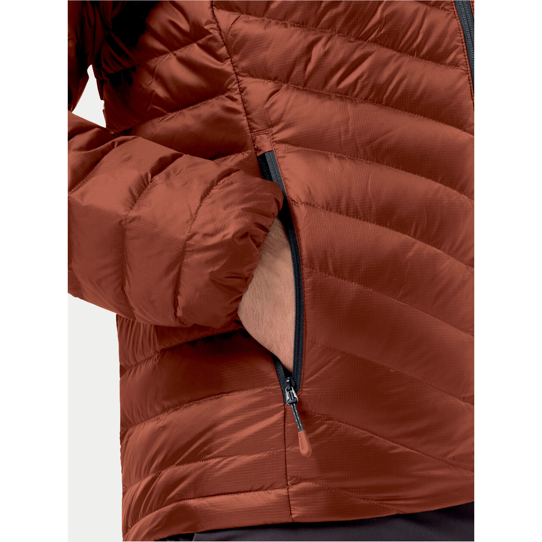 Jack Wolfskin Vatovaná bunda Passamani Down Hoody 1207241 Červená Regular Fit - Pepit.cz