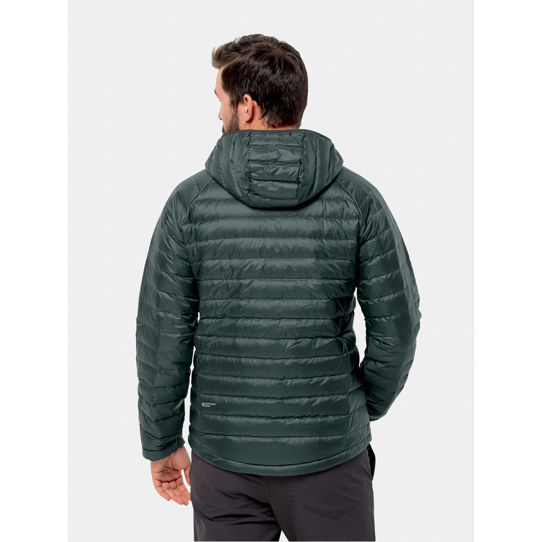 Jack Wolfskin Vatovaná bunda Passamani Down Hoody 1207241 Khaki Regular Fit - Pepit.cz