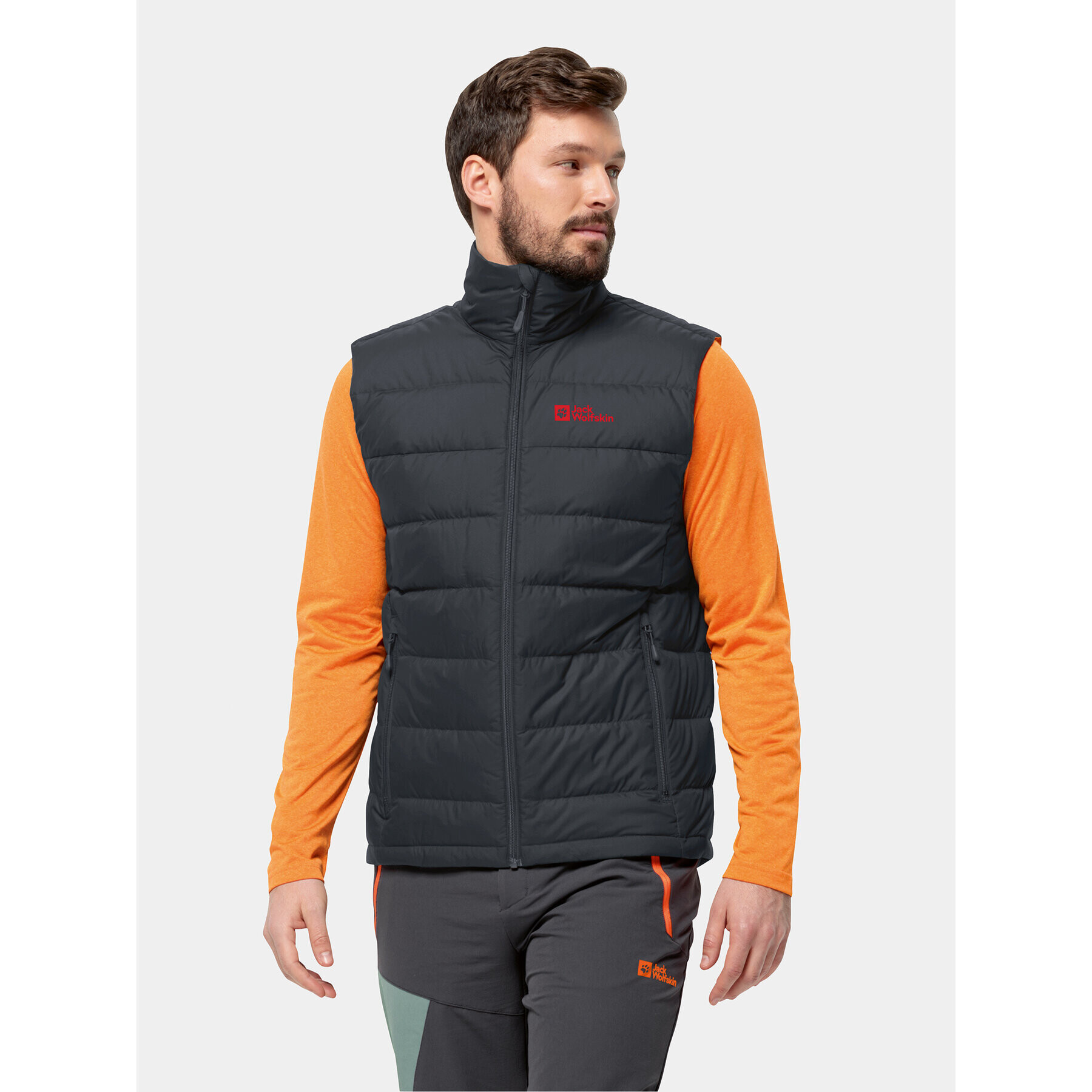 Jack Wolfskin Vesta Ather Down Vest 1207691 Černá Regular Fit - Pepit.cz