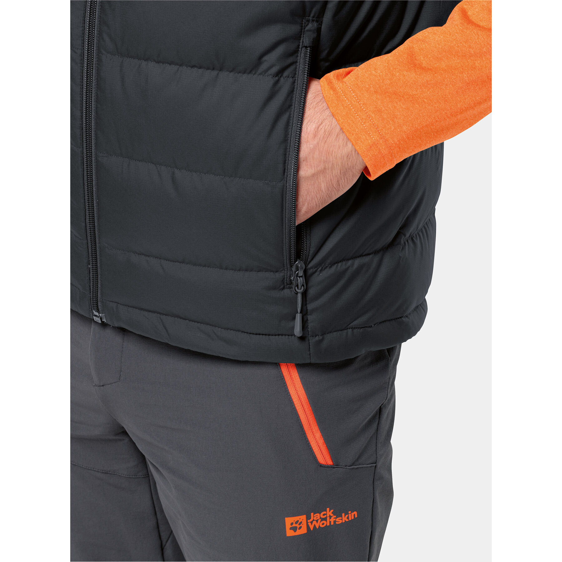 Jack Wolfskin Vesta Ather Down Vest 1207691 Černá Regular Fit - Pepit.cz