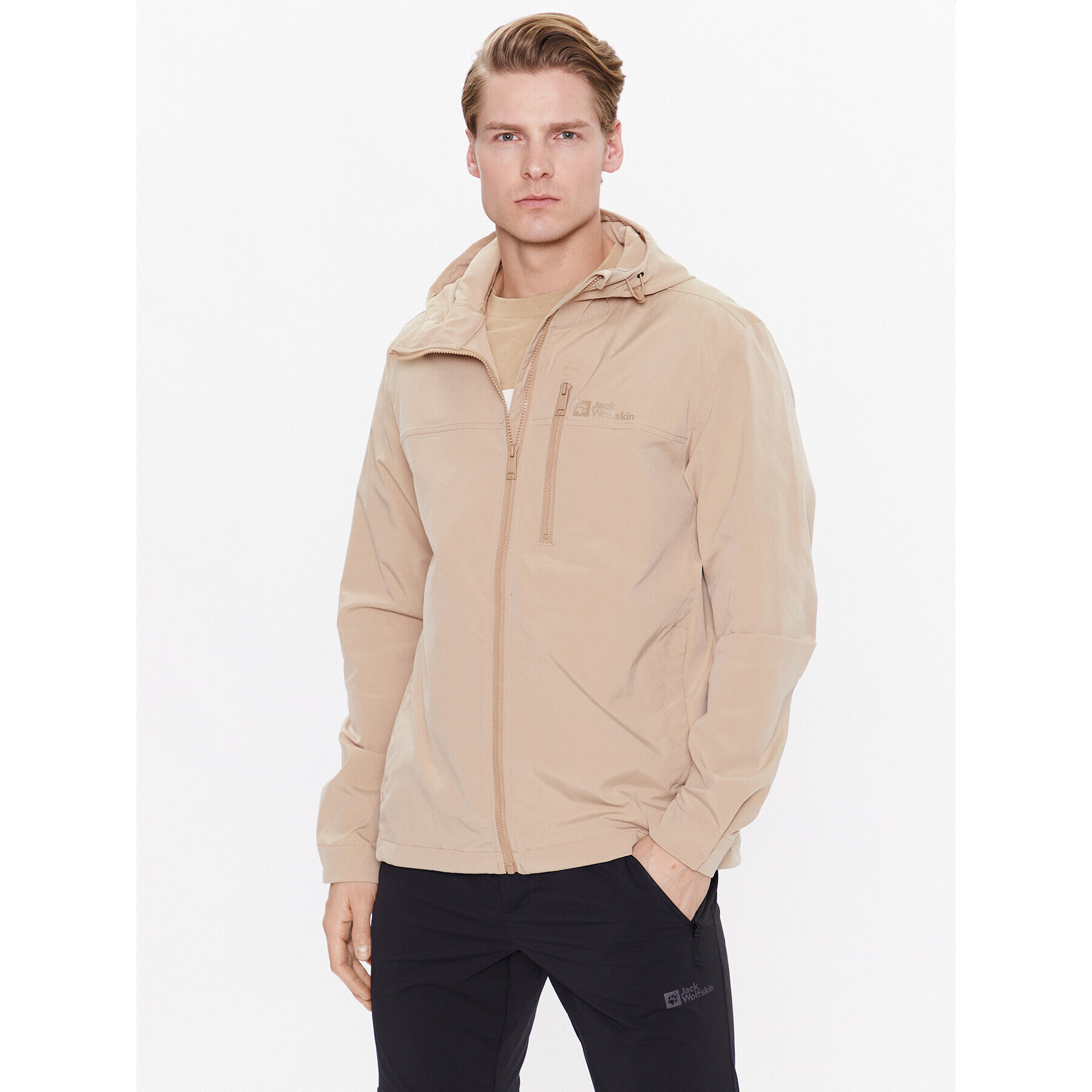 Jack Wolfskin Větrovka Desert Wind 1306412 Béžová Regular Fit - Pepit.cz