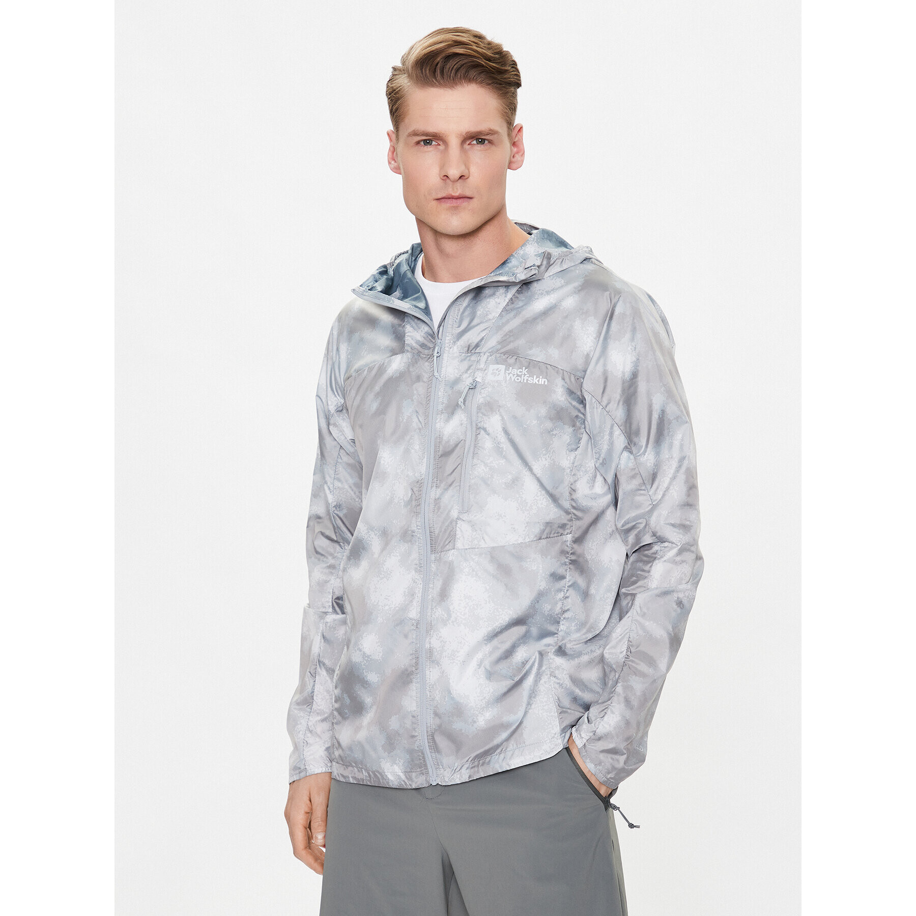 Jack Wolfskin Větrovka Prelight 1307551 Šedá Regular Fit - Pepit.cz