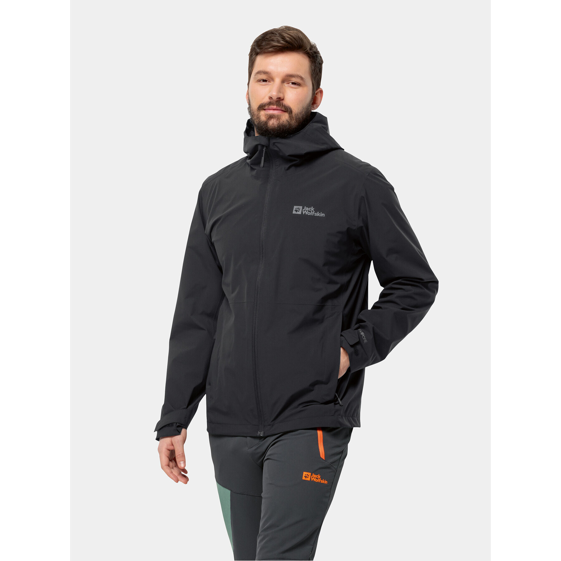 Jack Wolfskin Větrovka Robury 2L Jkt 1116391 Černá Regular Fit - Pepit.cz