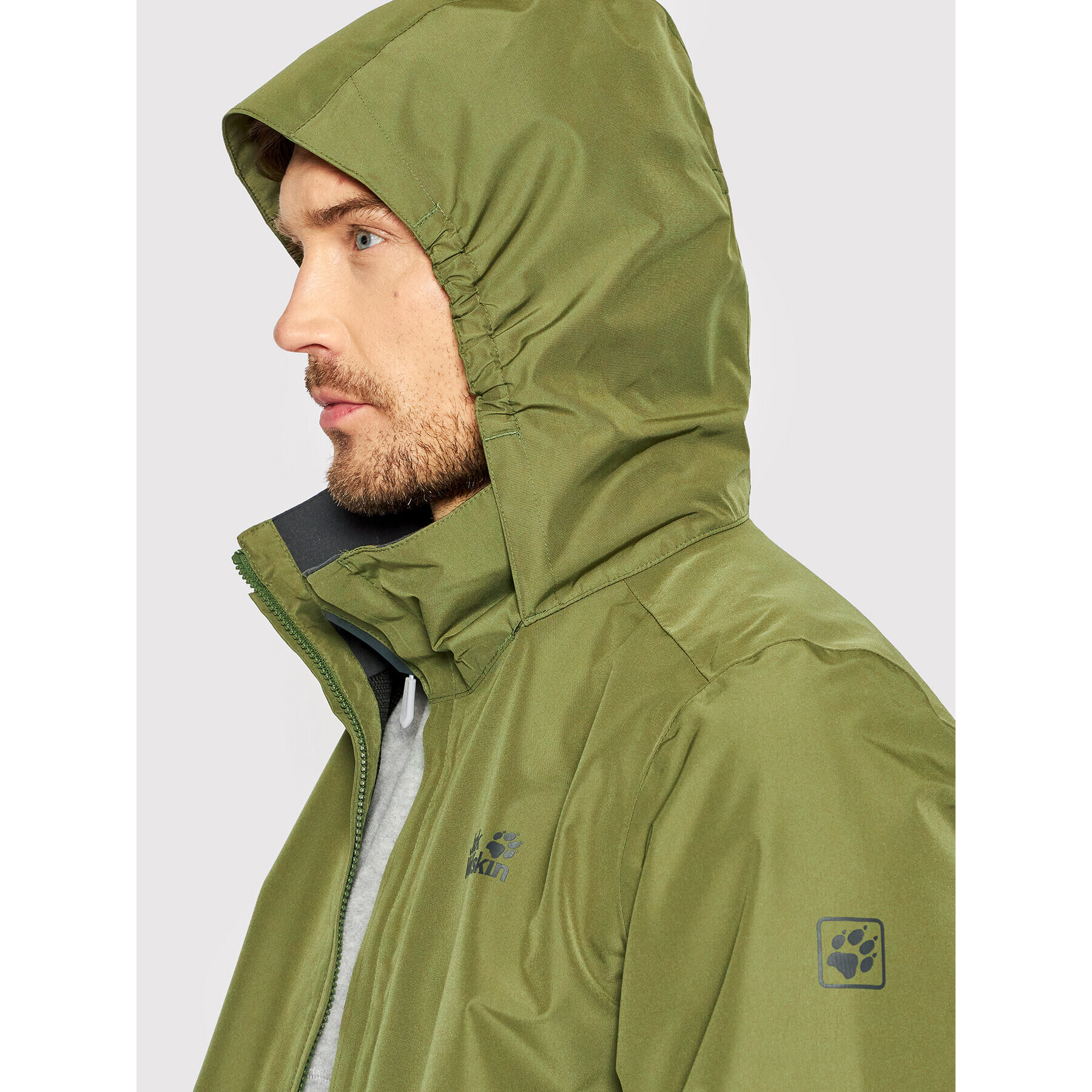 Jack Wolfskin Větrovka Stormy Point 1111141 Zelená Regular Fit - Pepit.cz