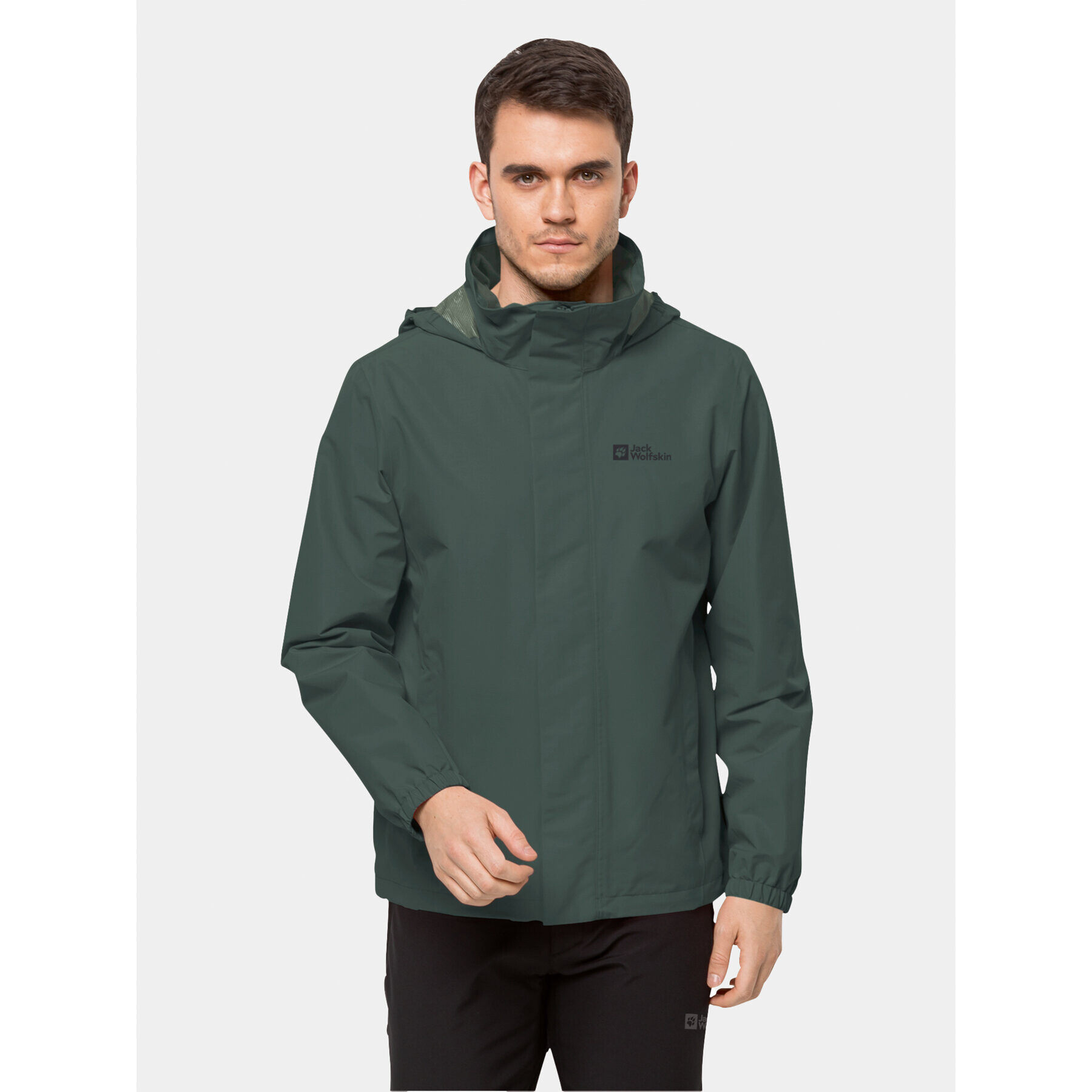 Jack Wolfskin Větrovka Stormy Point 2L Jkt 1111142 Khaki Regular Fit - Pepit.cz