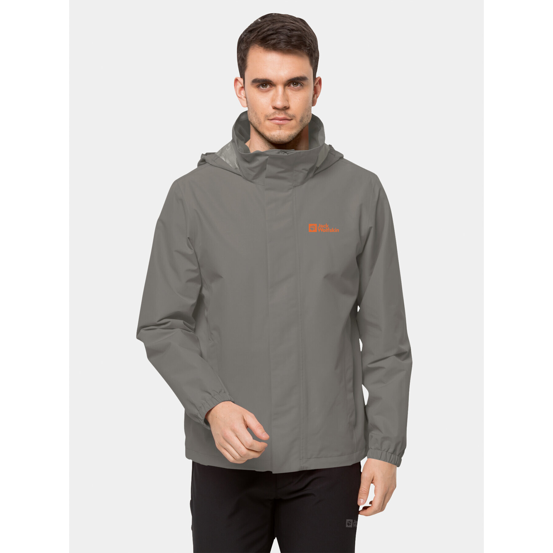 Jack Wolfskin Větrovka Stormy Point 2L Jkt 1111142 Šedá Regular Fit - Pepit.cz