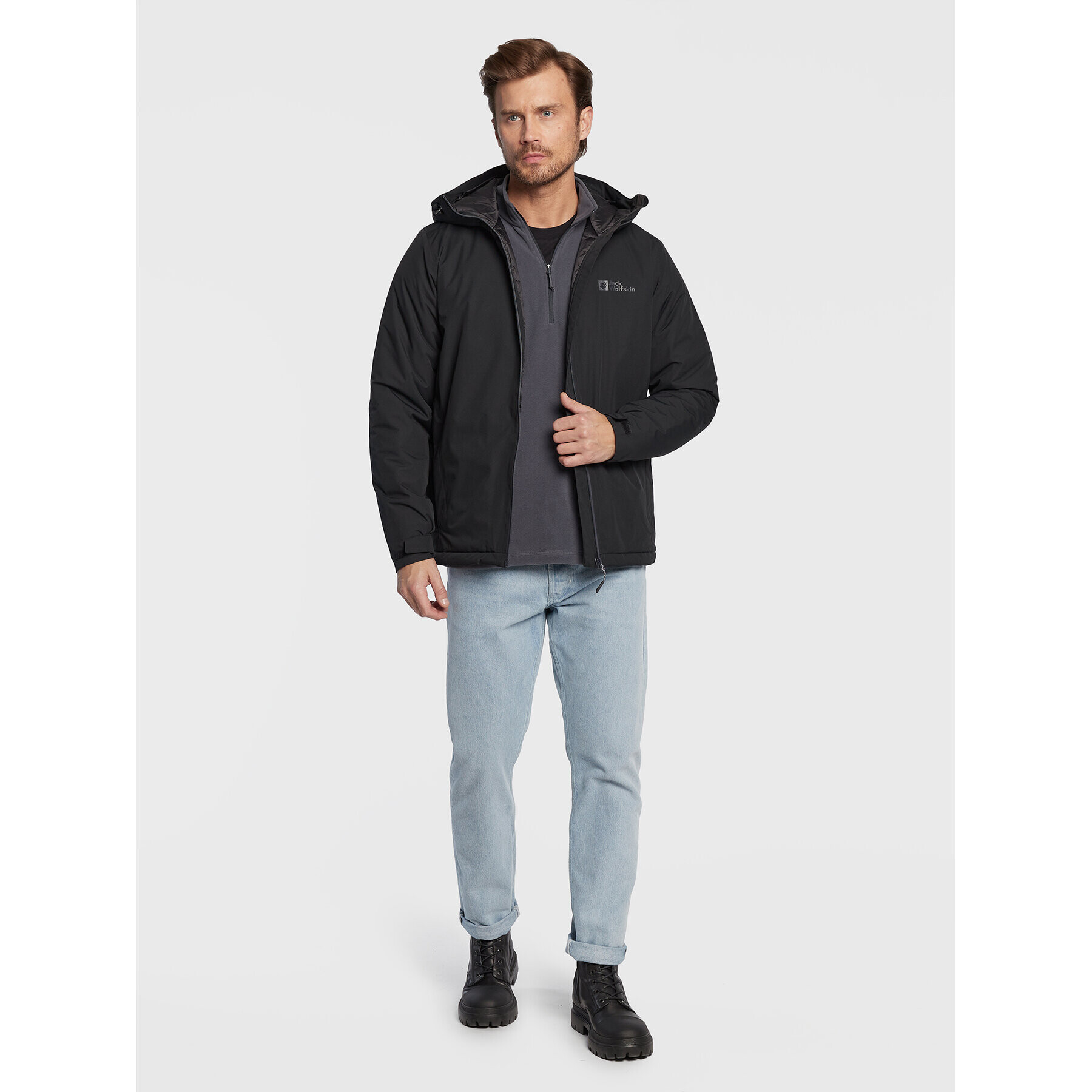 Jack Wolfskin Větrovka Wisper 1111723 Černá Regular Fit - Pepit.cz