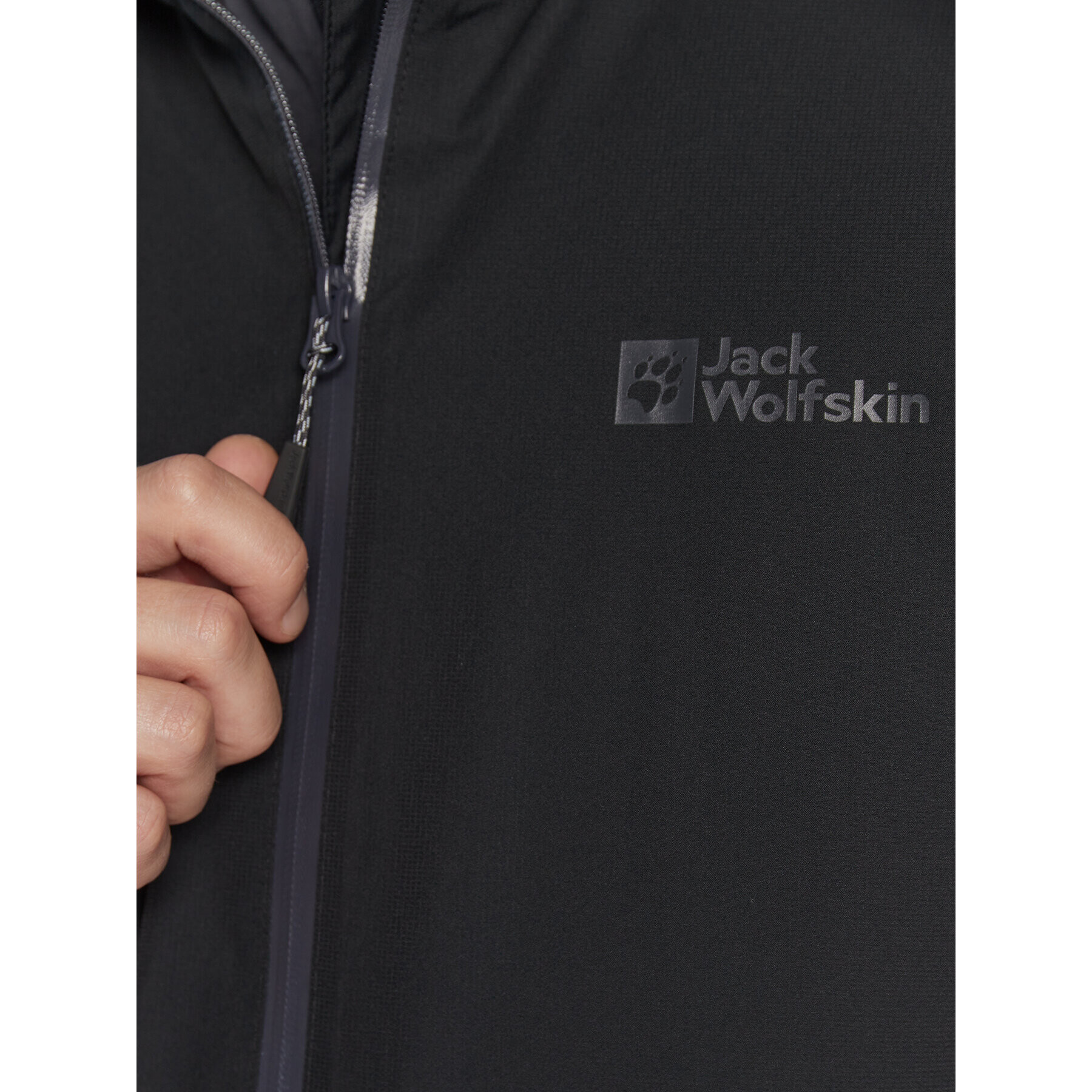 Jack Wolfskin Větrovka Wisper 1111723 Černá Regular Fit - Pepit.cz