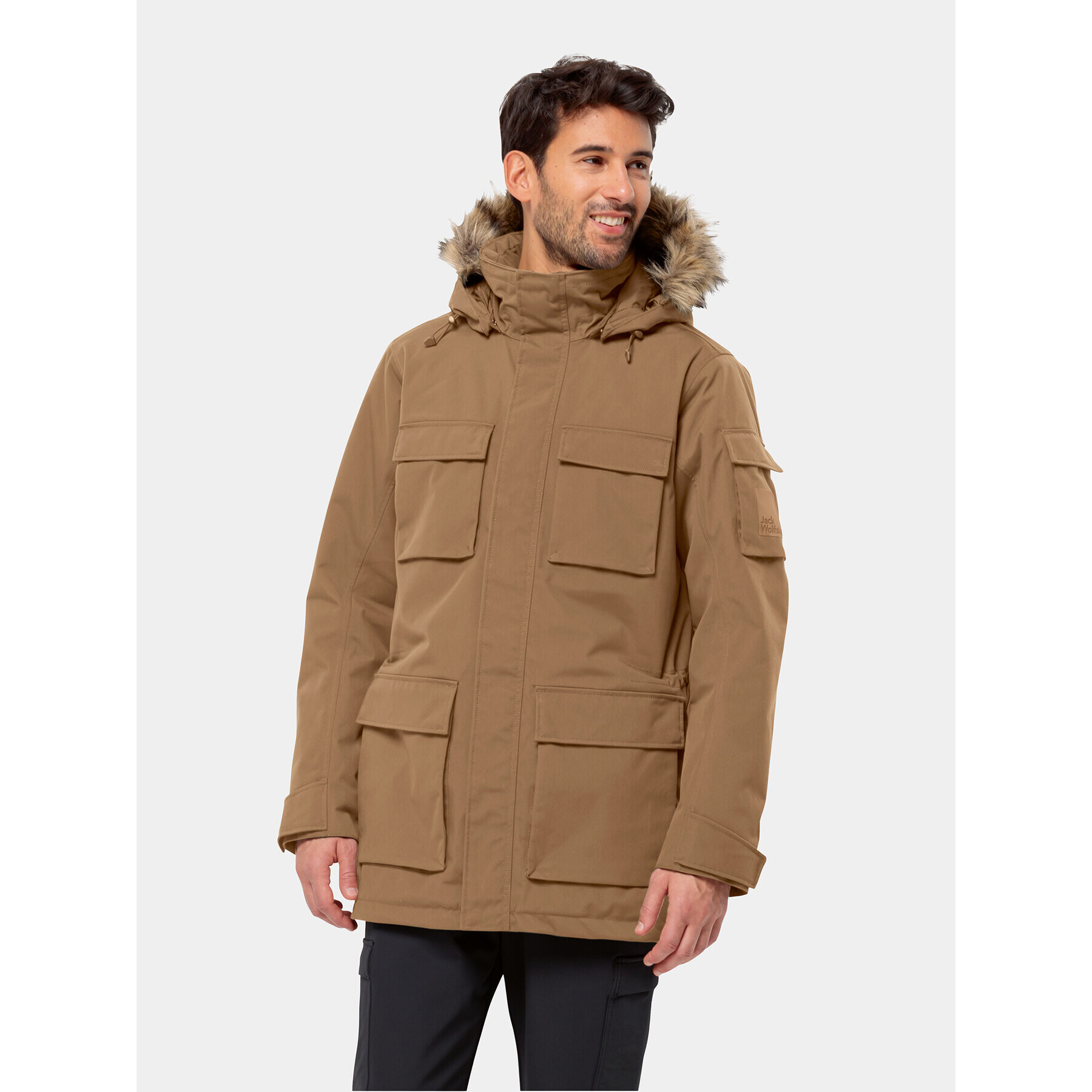 Jack Wolfskin Zimní bunda Glacier Canyon Parka 1107674 Hnědá Regular Fit - Pepit.cz