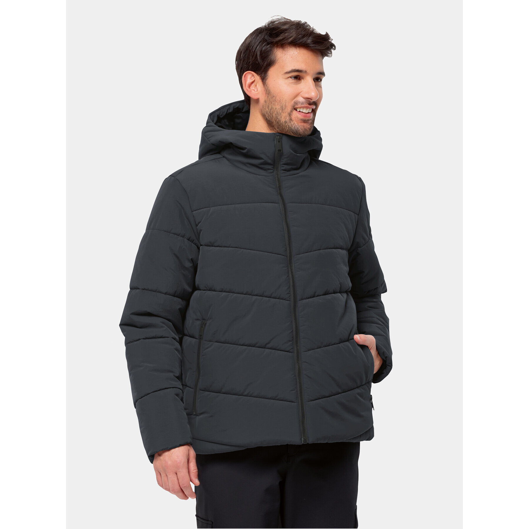 Jack Wolfskin Zimní bunda Karolinger Jkt 1207831 Černá Regular Fit - Pepit.cz