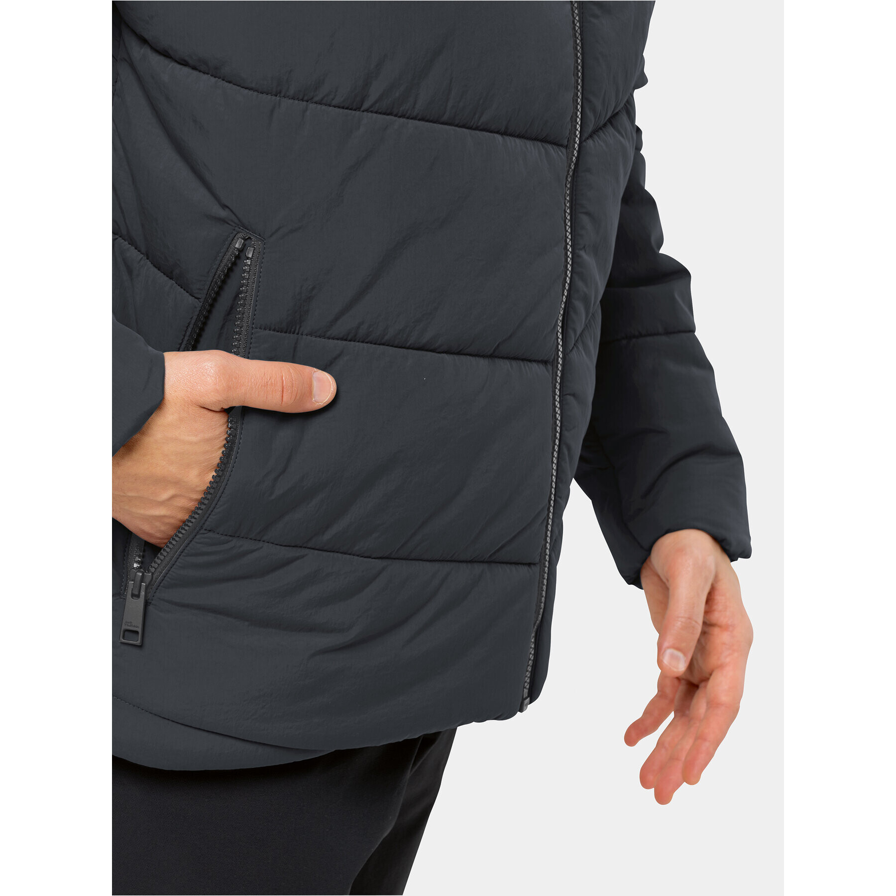 Jack Wolfskin Zimní bunda Karolinger Jkt 1207831 Černá Regular Fit - Pepit.cz