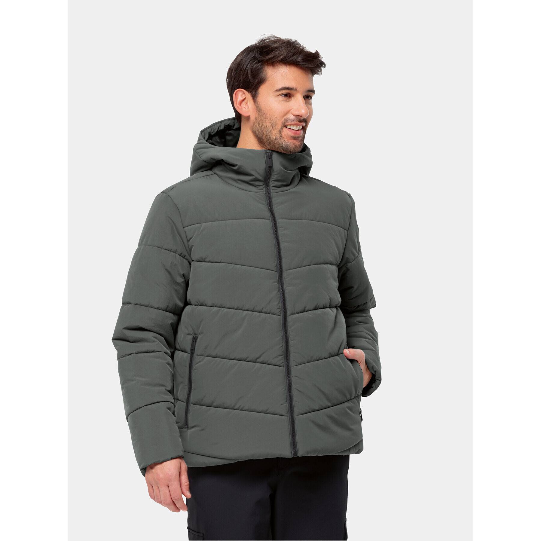 Jack Wolfskin Zimní bunda Karolinger Jkt 1207831 Zelená Regular Fit - Pepit.cz