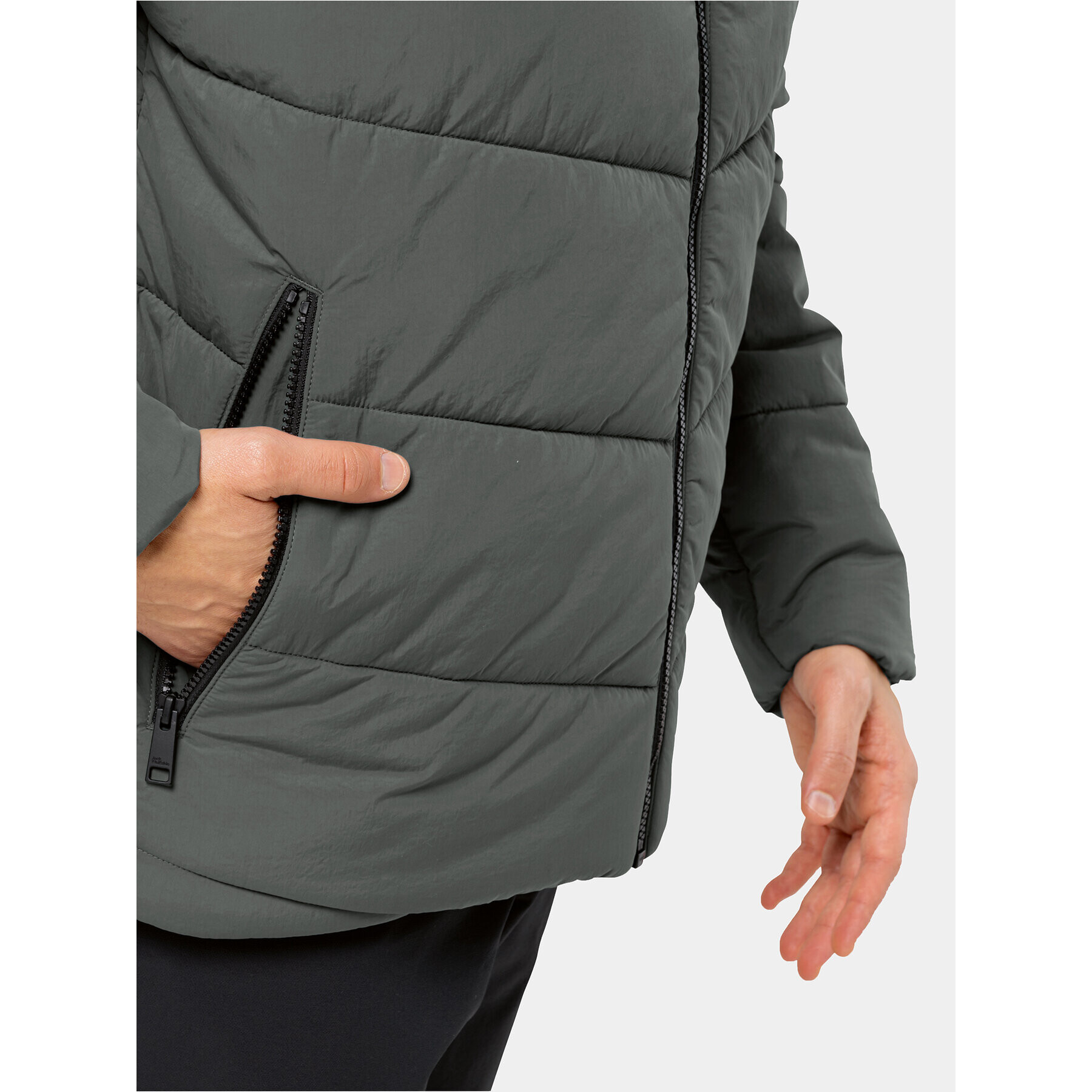 Jack Wolfskin Zimní bunda Karolinger Jkt 1207831 Zelená Regular Fit - Pepit.cz