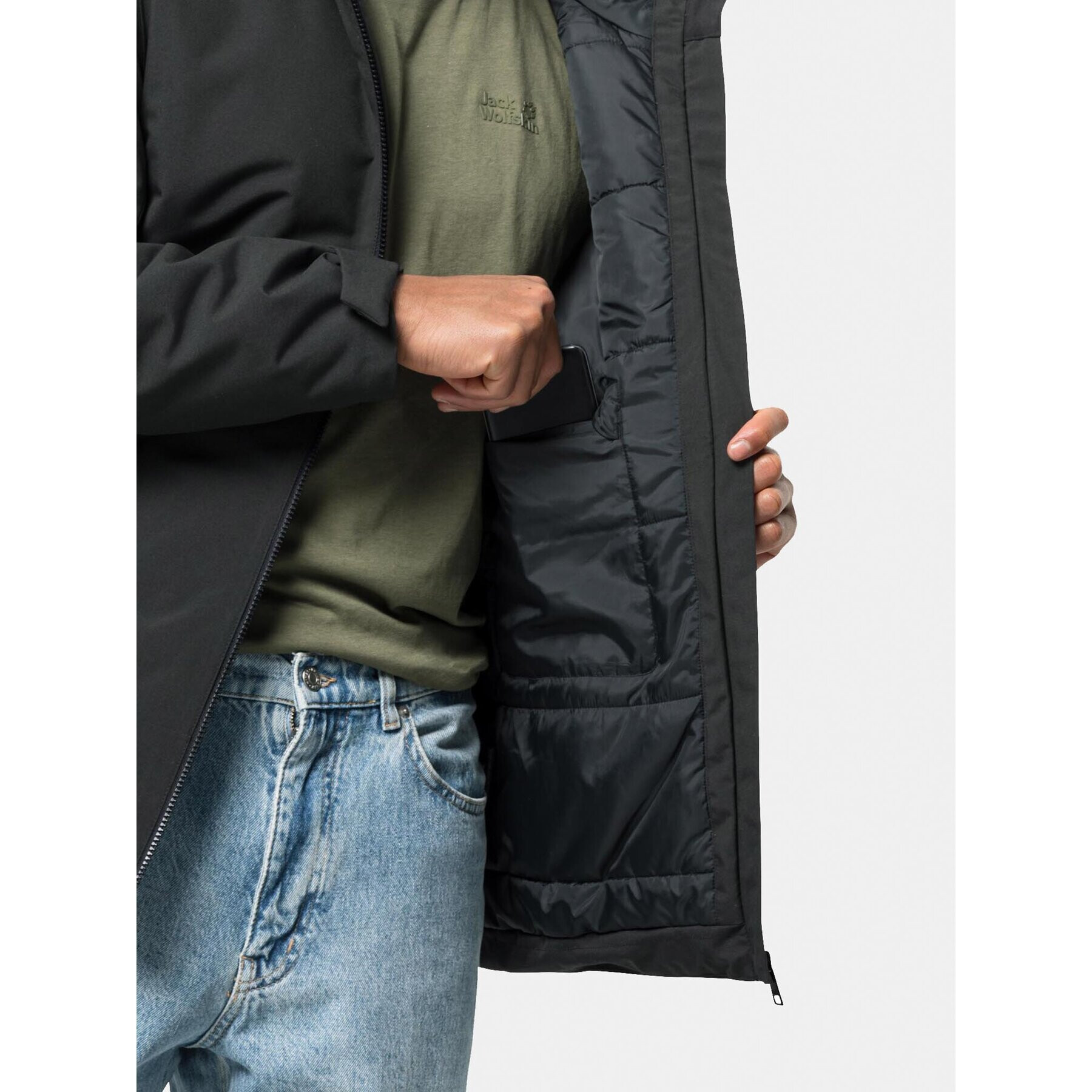 Jack Wolfskin Zimní bunda Tempelhof Jkt 1115491 Černá Regular Fit - Pepit.cz