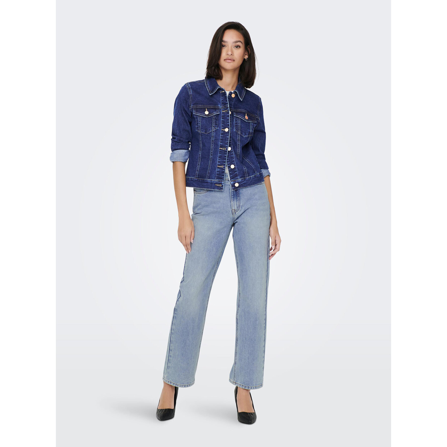 JDY Jeansová bunda 15281572 Modrá Regular Fit - Pepit.cz