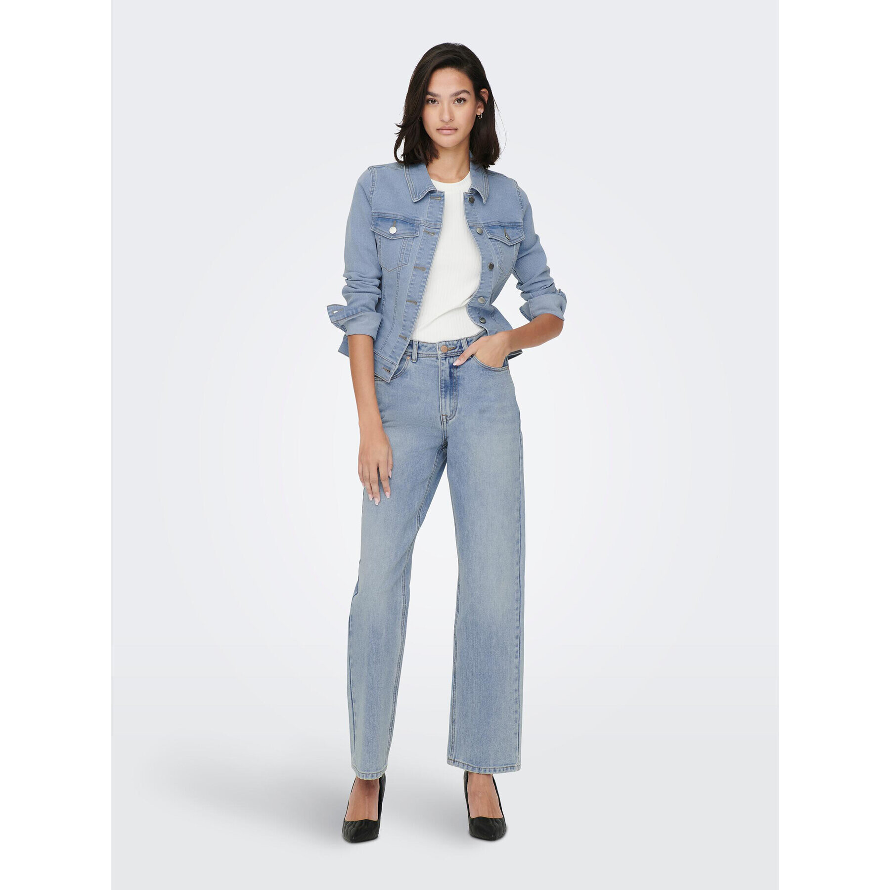 JDY Jeansová bunda 15281573 Modrá Regular Fit - Pepit.cz