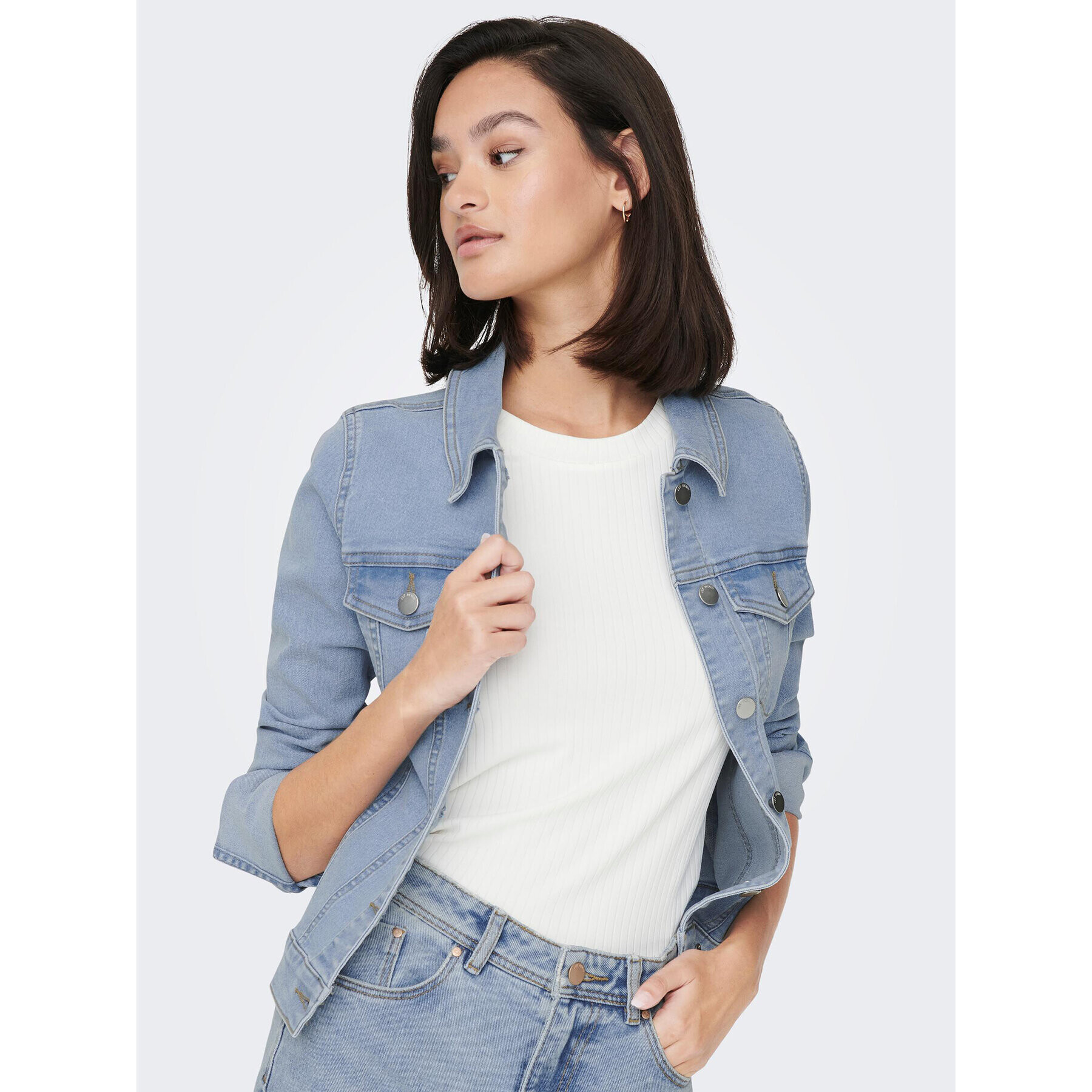 JDY Jeansová bunda 15281573 Modrá Regular Fit - Pepit.cz