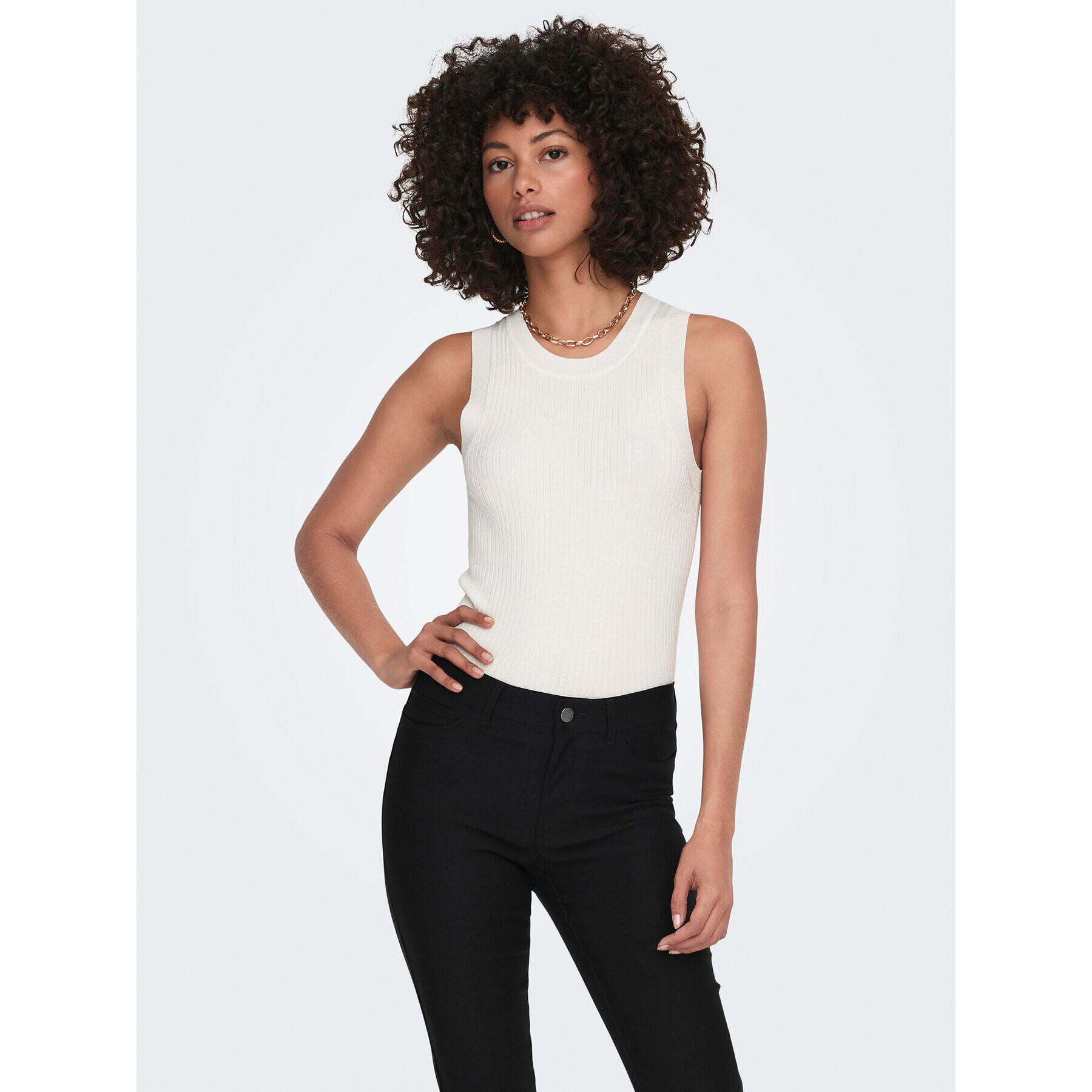 JDY Top Aya 15287501 Bílá Slim Fit - Pepit.cz