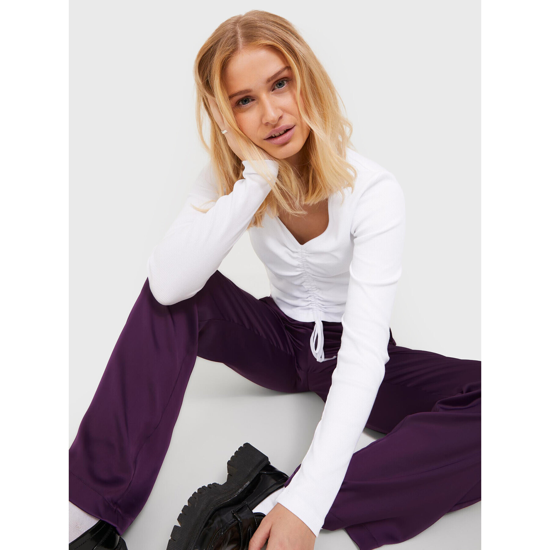 JJXX Halenka 12232558 Bílá Stretch Fit - Pepit.cz