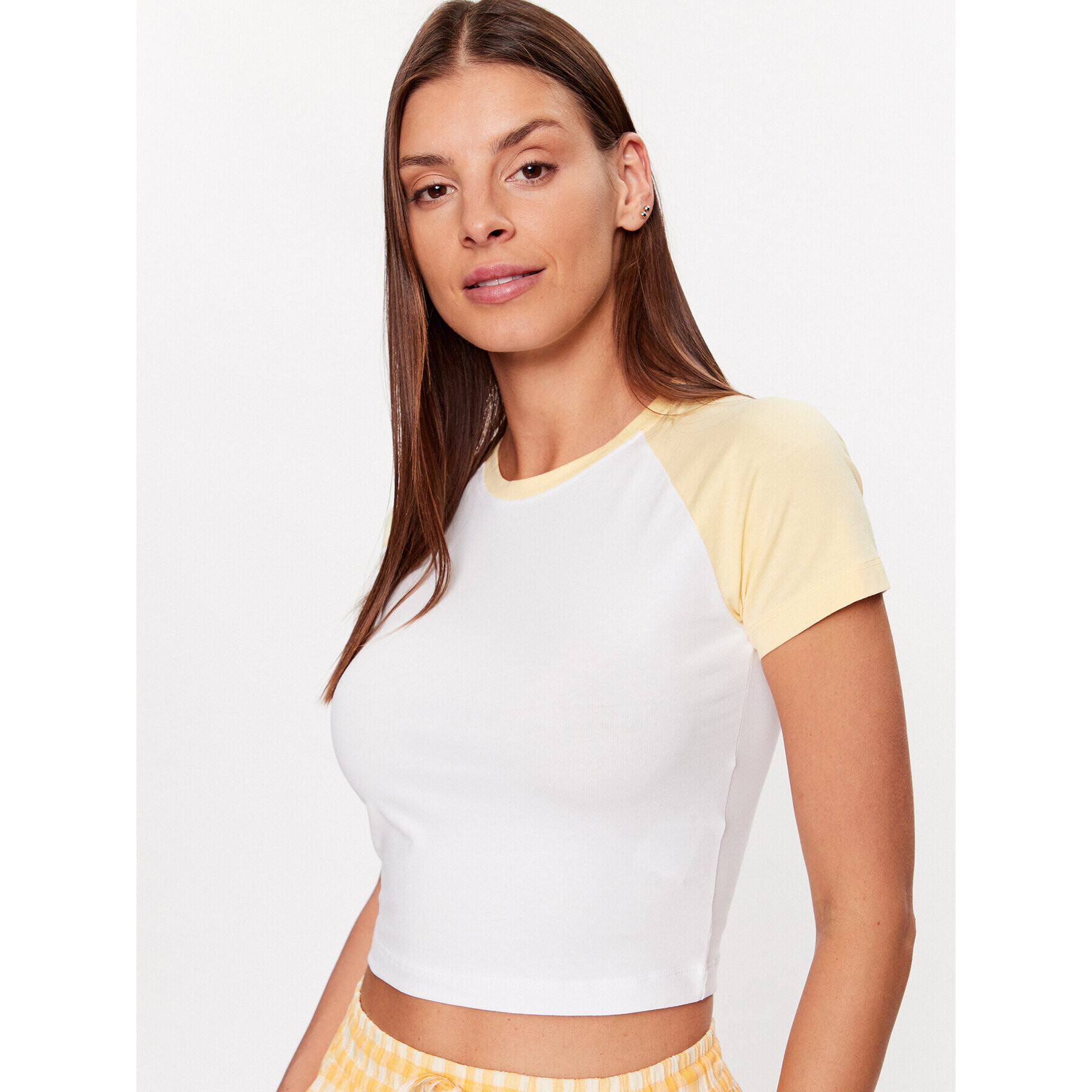 JJXX T-Shirt 12233468 Bílá Stretch Fit - Pepit.cz