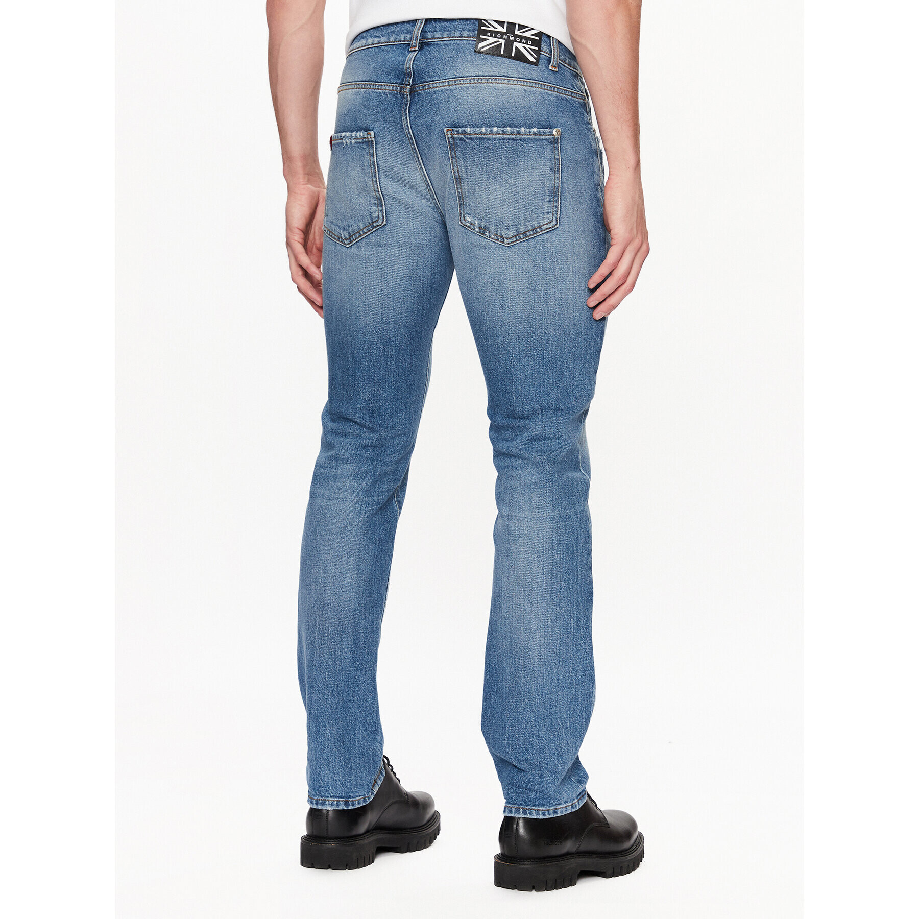 John Richmond Jeansy RMP23146JE Modrá Skinny Fit - Pepit.cz