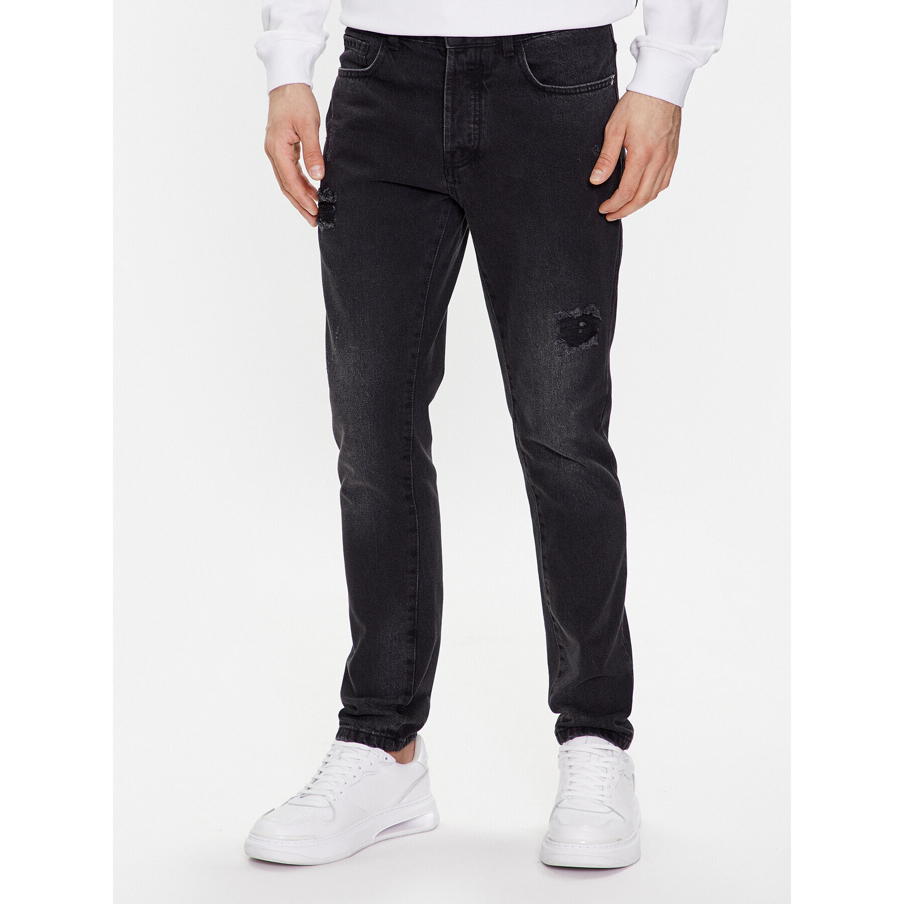 John Richmond Jeansy UMP23182JE Černá Slim Fit - Pepit.cz