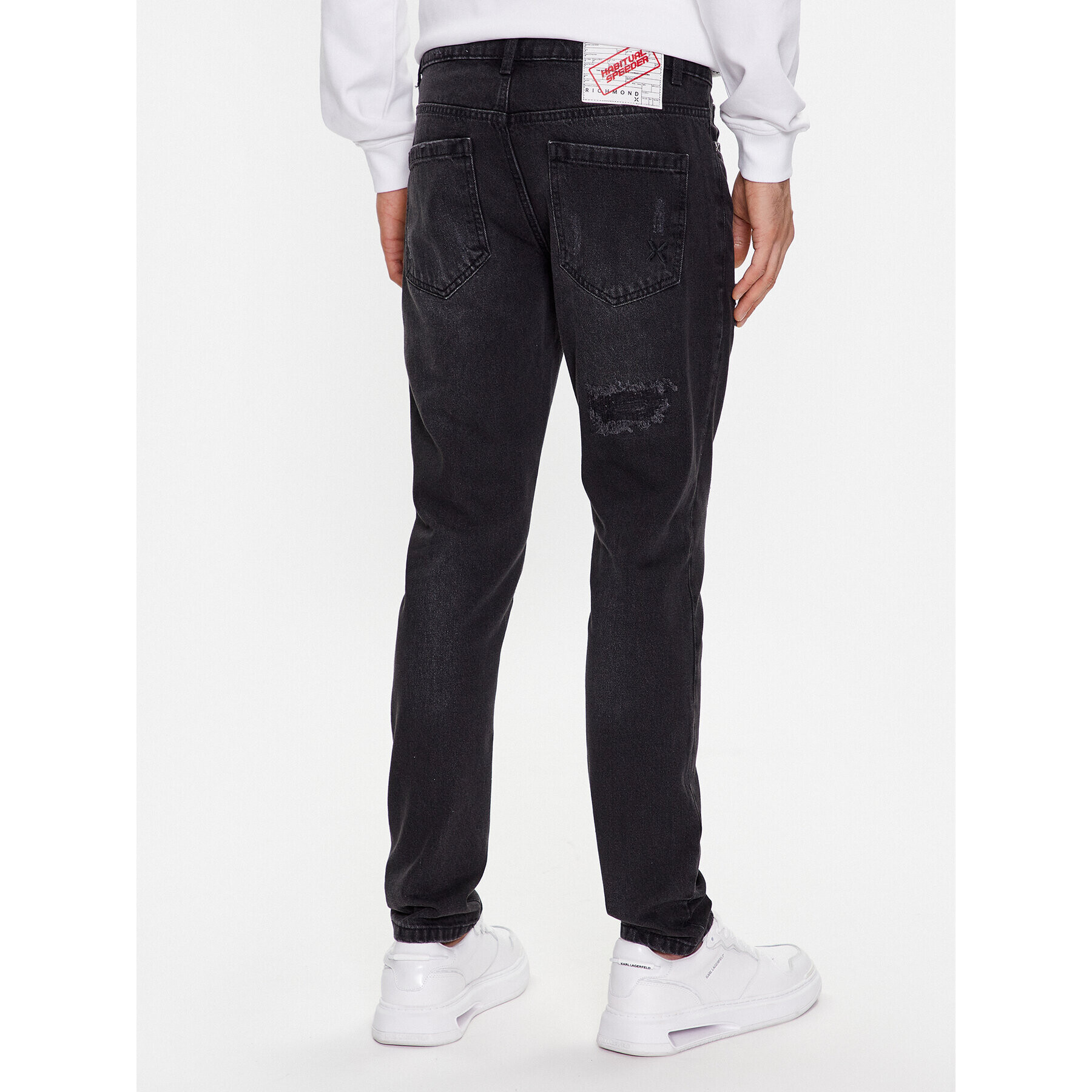 John Richmond Jeansy UMP23182JE Černá Slim Fit - Pepit.cz