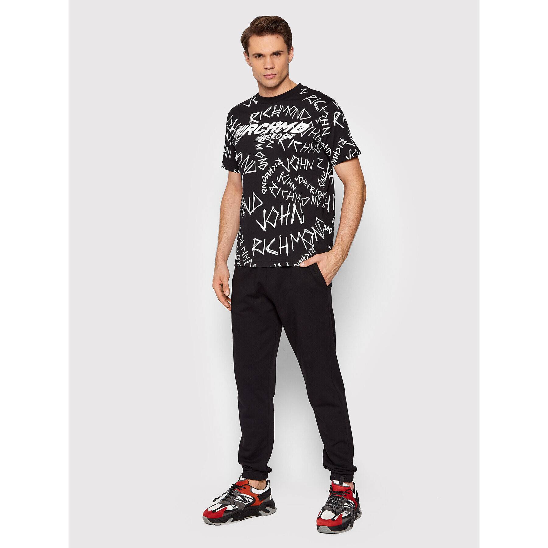 John Richmond T-Shirt Adroa UMP22145TS Černá Regular Fit - Pepit.cz