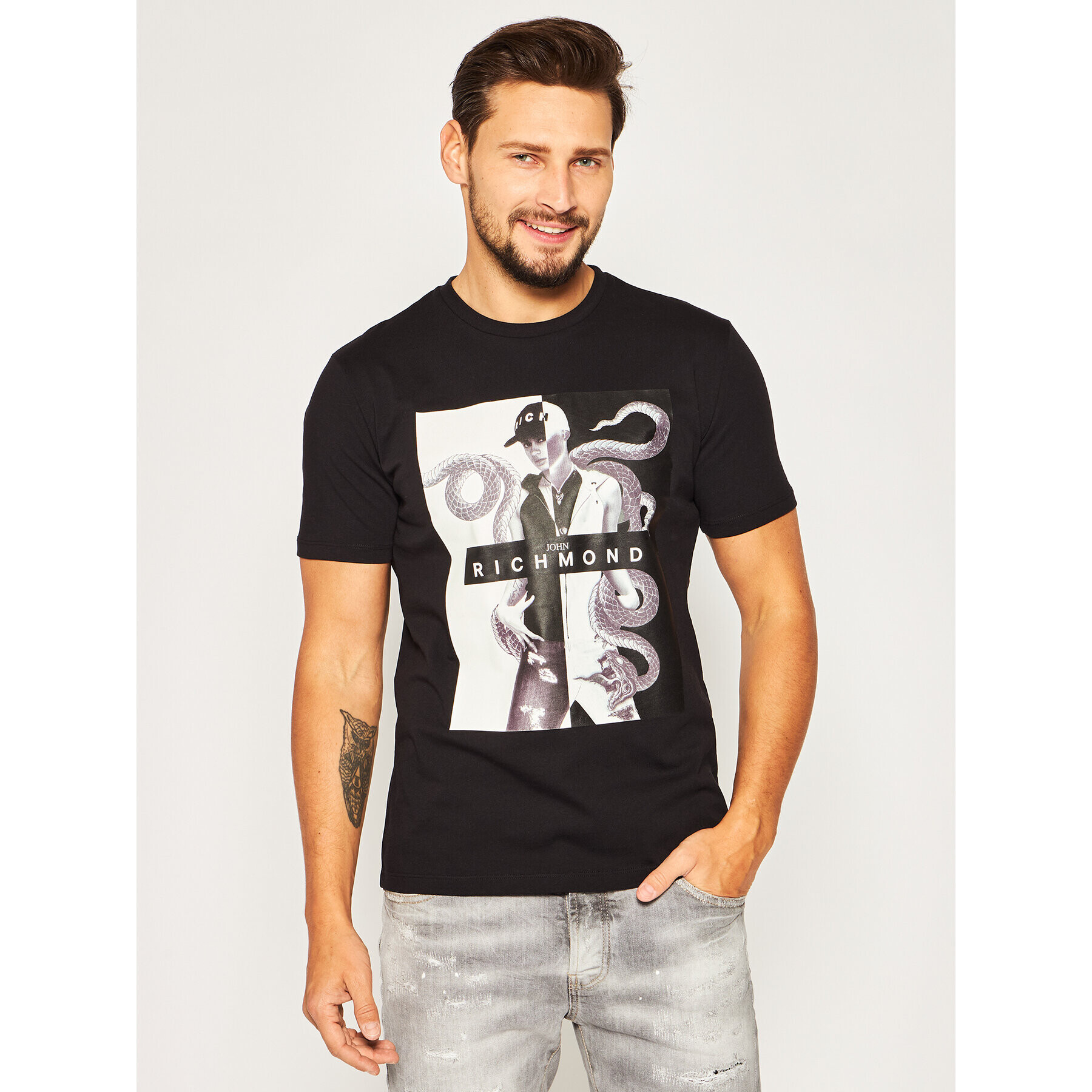 John Richmond T-Shirt Coco RMP20208TS Černá Regular Fit - Pepit.cz