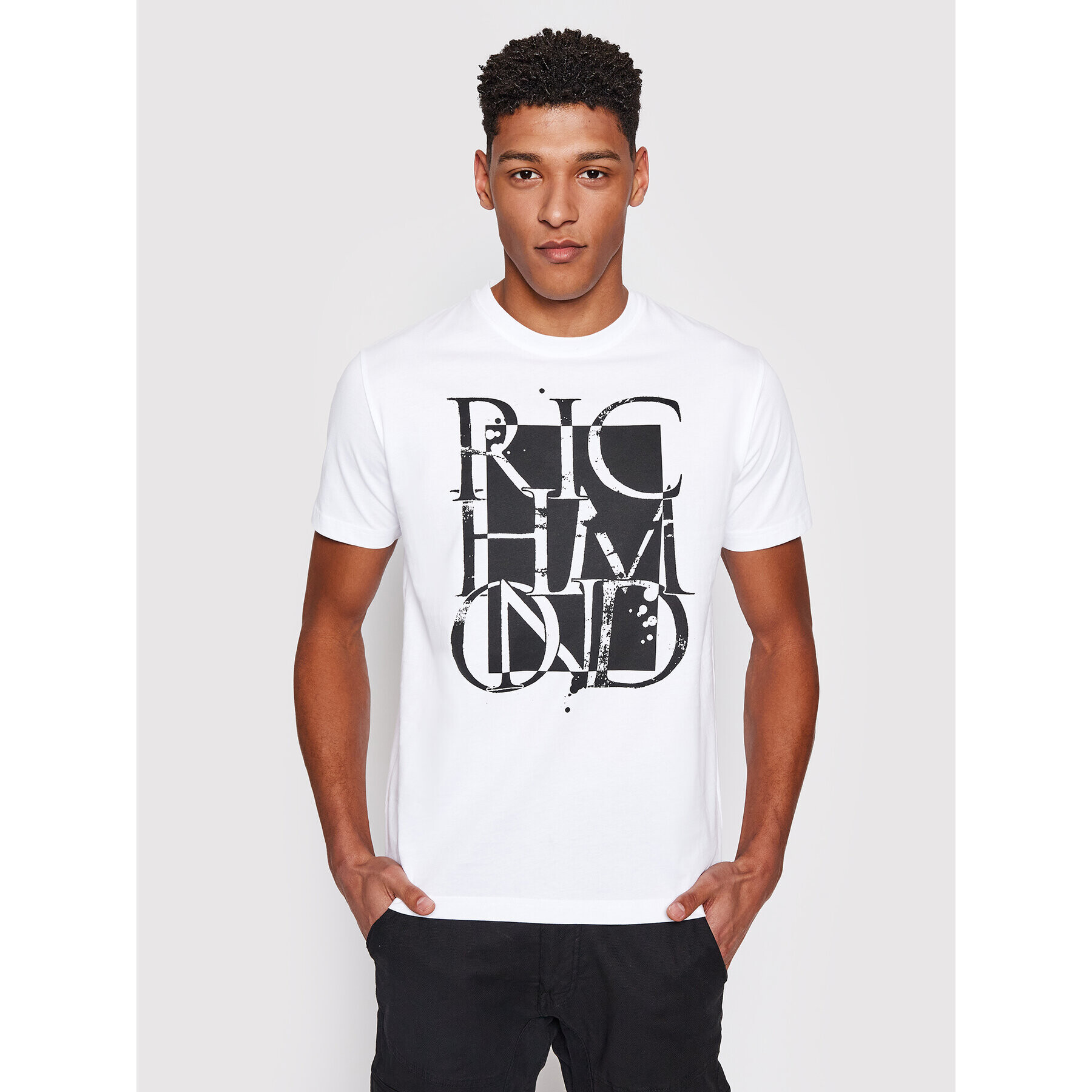 John Richmond T-Shirt Oklabia RMP21022TS Bílá Regular Fit - Pepit.cz