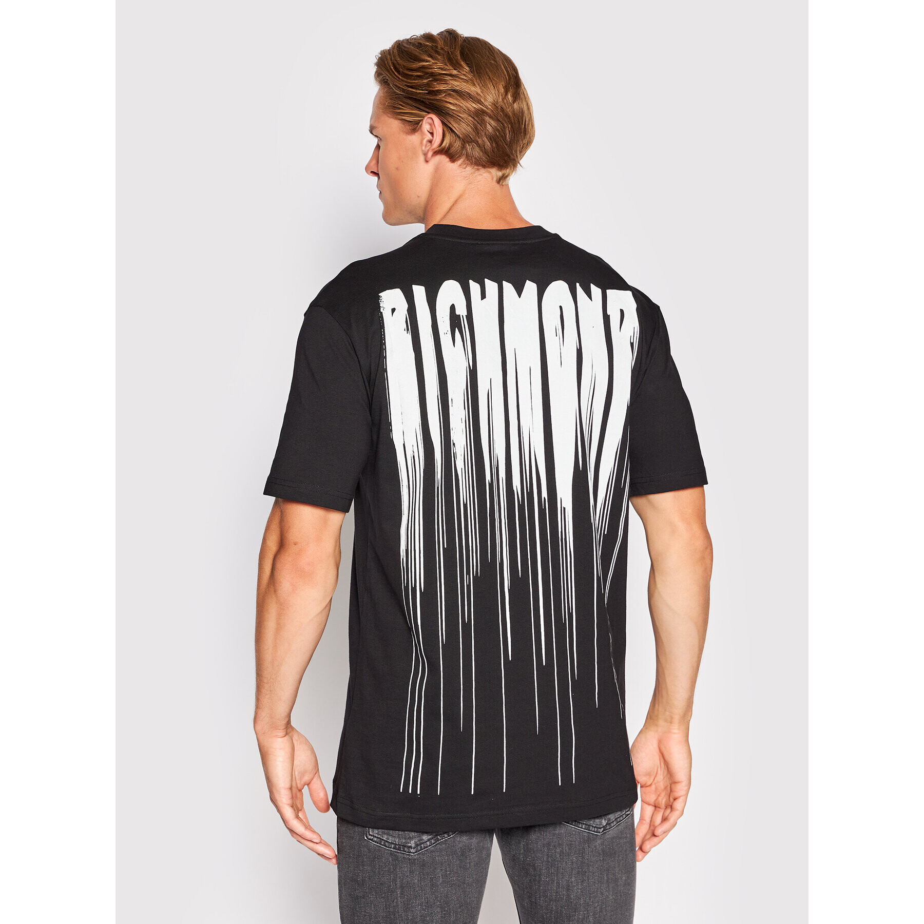 John Richmond T-Shirt Over RMA22081TS Černá Regular Fit - Pepit.cz