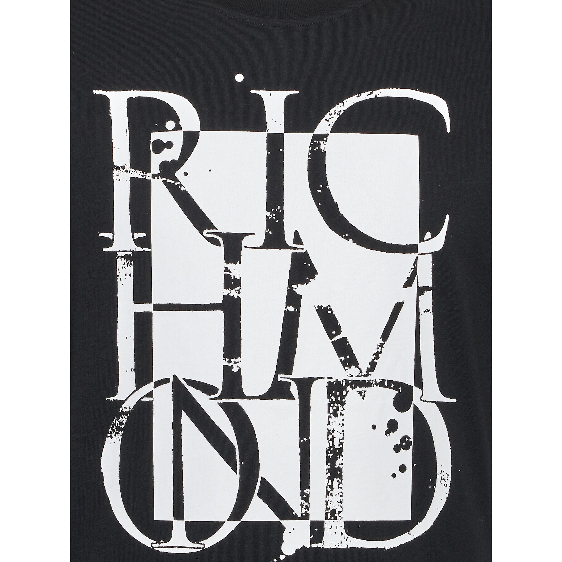 John Richmond T-Shirt RMP21022TS Černá Relaxed Fit - Pepit.cz