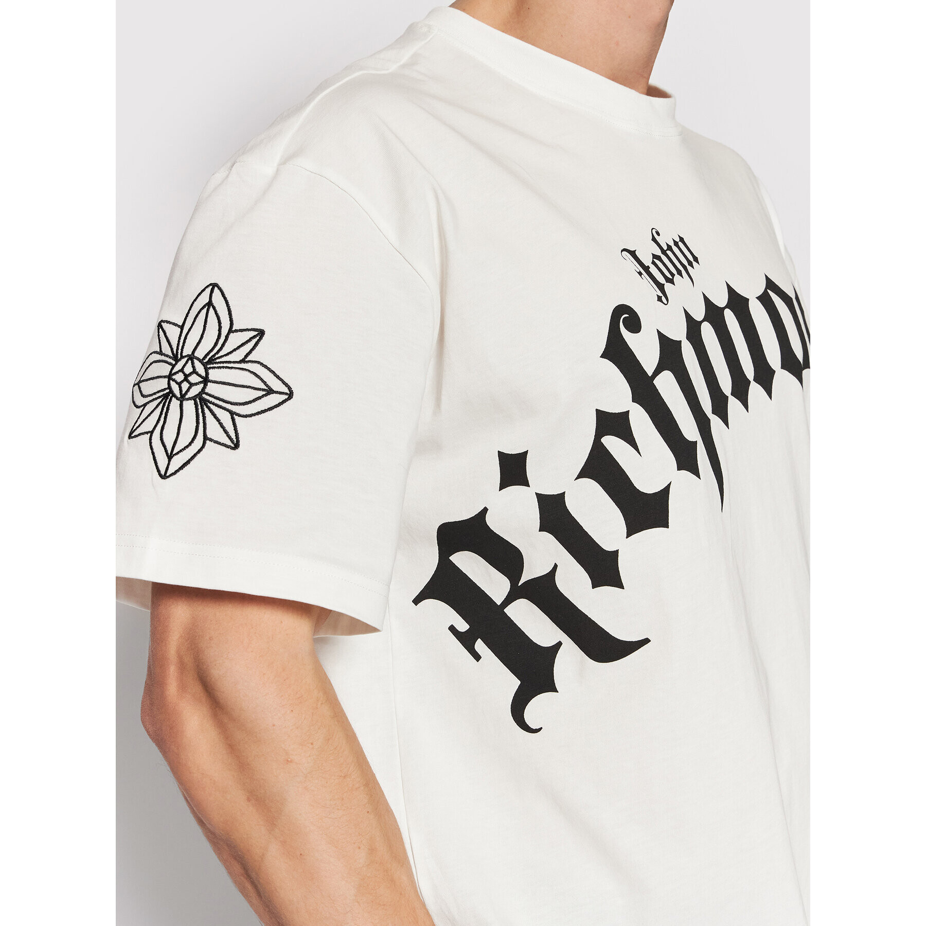 John Richmond T-Shirt RMP22086TS Bílá Relaxed Fit - Pepit.cz