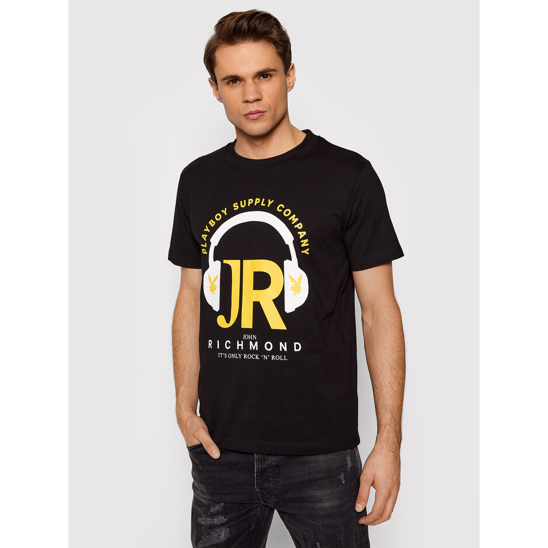 John Richmond T-Shirt Shinto HMP22136TS Černá Regular Fit - Pepit.cz