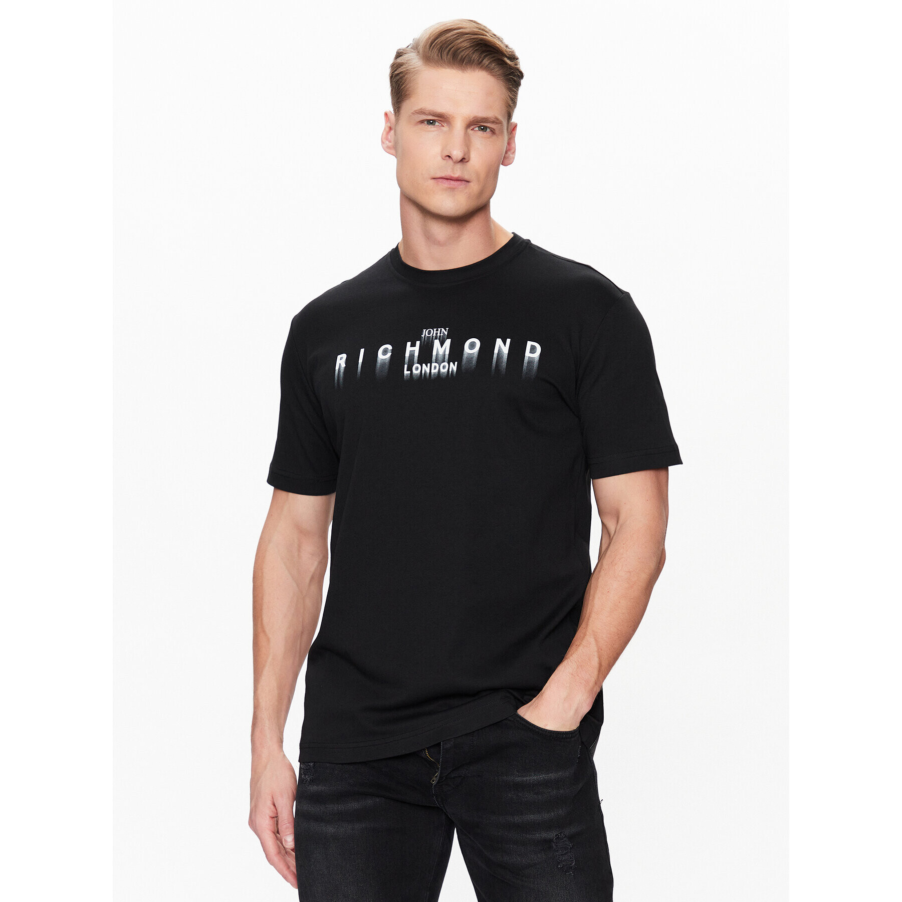 John Richmond T-Shirt Tendex RMP23072TS Černá Regular Fit - Pepit.cz