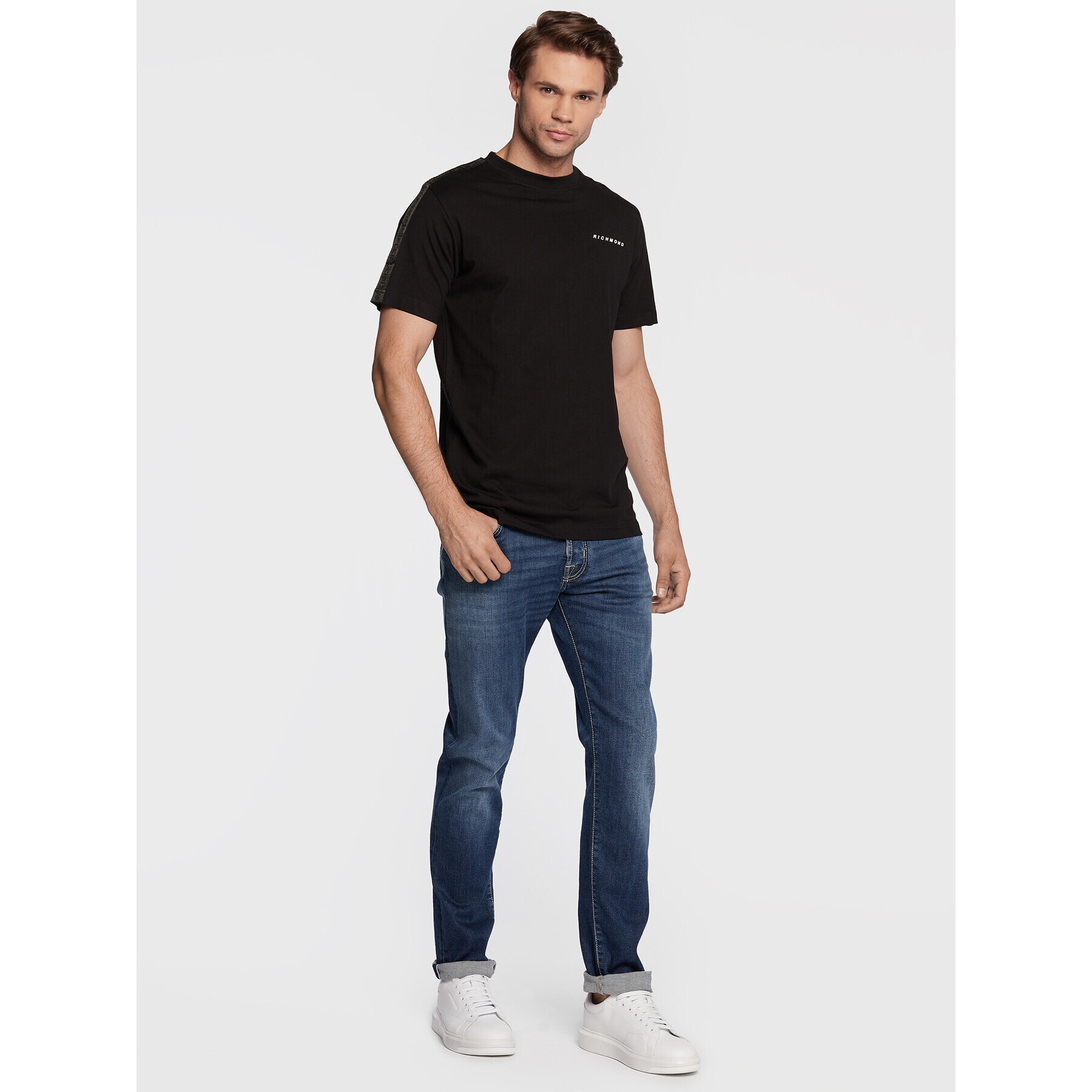 John Richmond T-Shirt UMA22098TS Černá Regular Fit - Pepit.cz