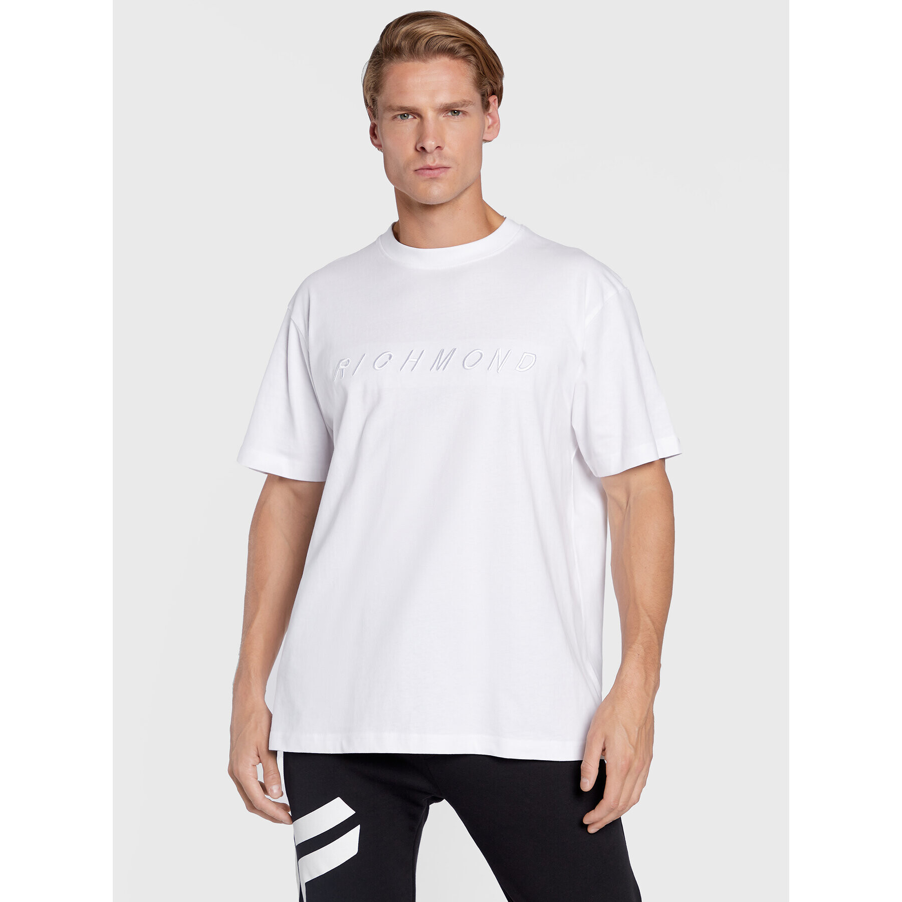 John Richmond T-Shirt UMA22100TS Bílá Regular Fit - Pepit.cz