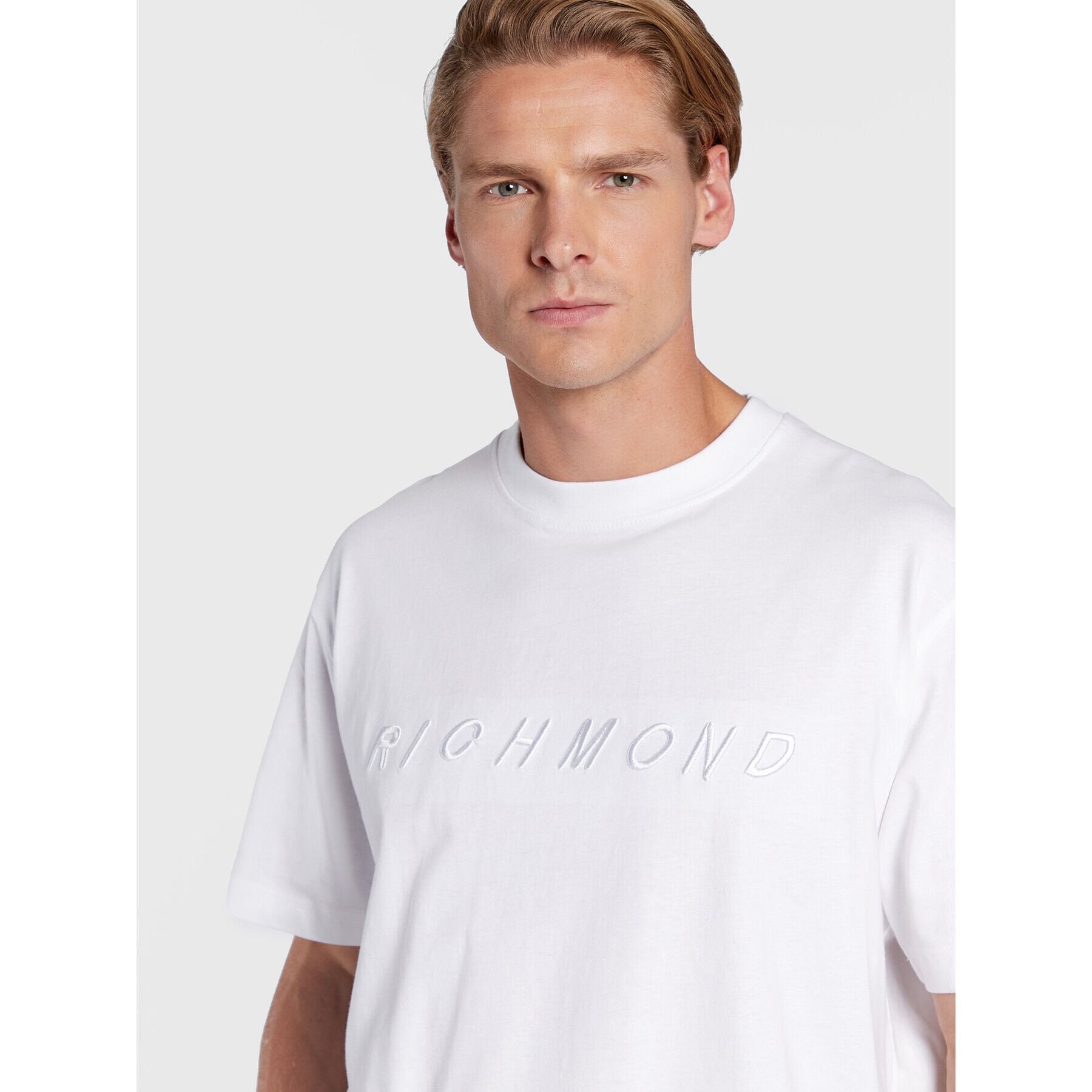 John Richmond T-Shirt UMA22100TS Bílá Regular Fit - Pepit.cz