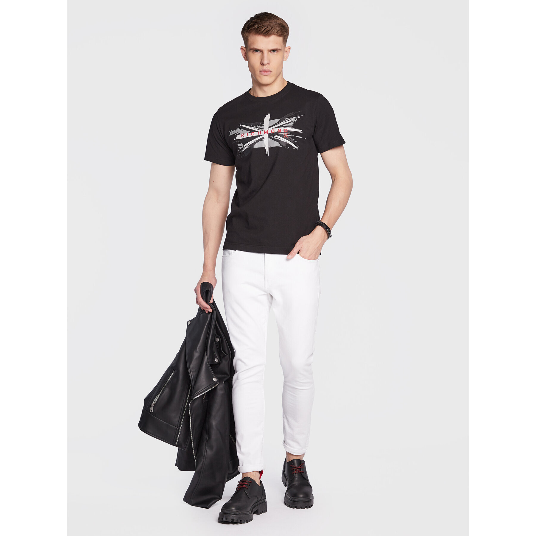 John Richmond T-Shirt UMP23004TS Černá Regular Fit - Pepit.cz