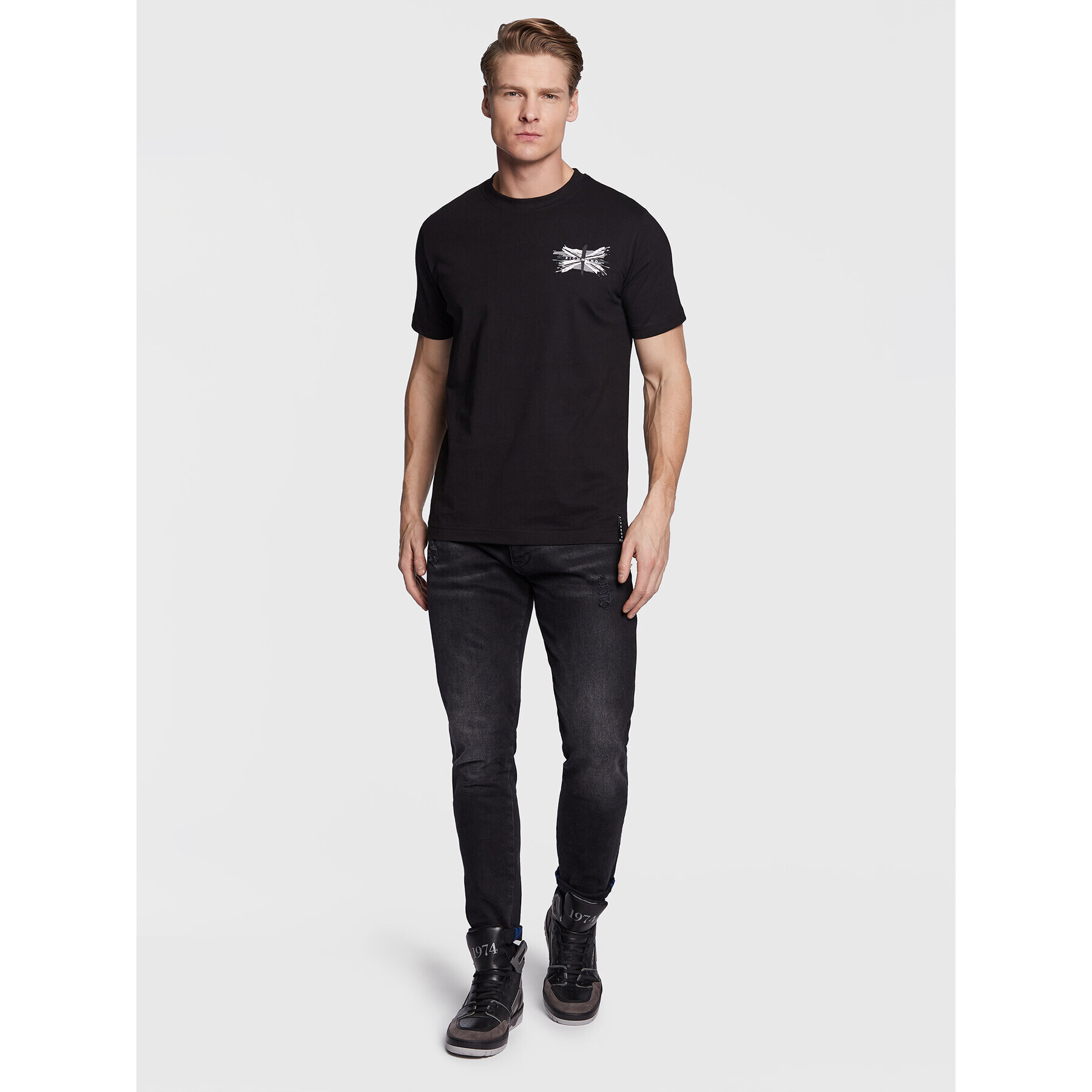 John Richmond T-Shirt UMP23039TS Černá Regular Fit - Pepit.cz